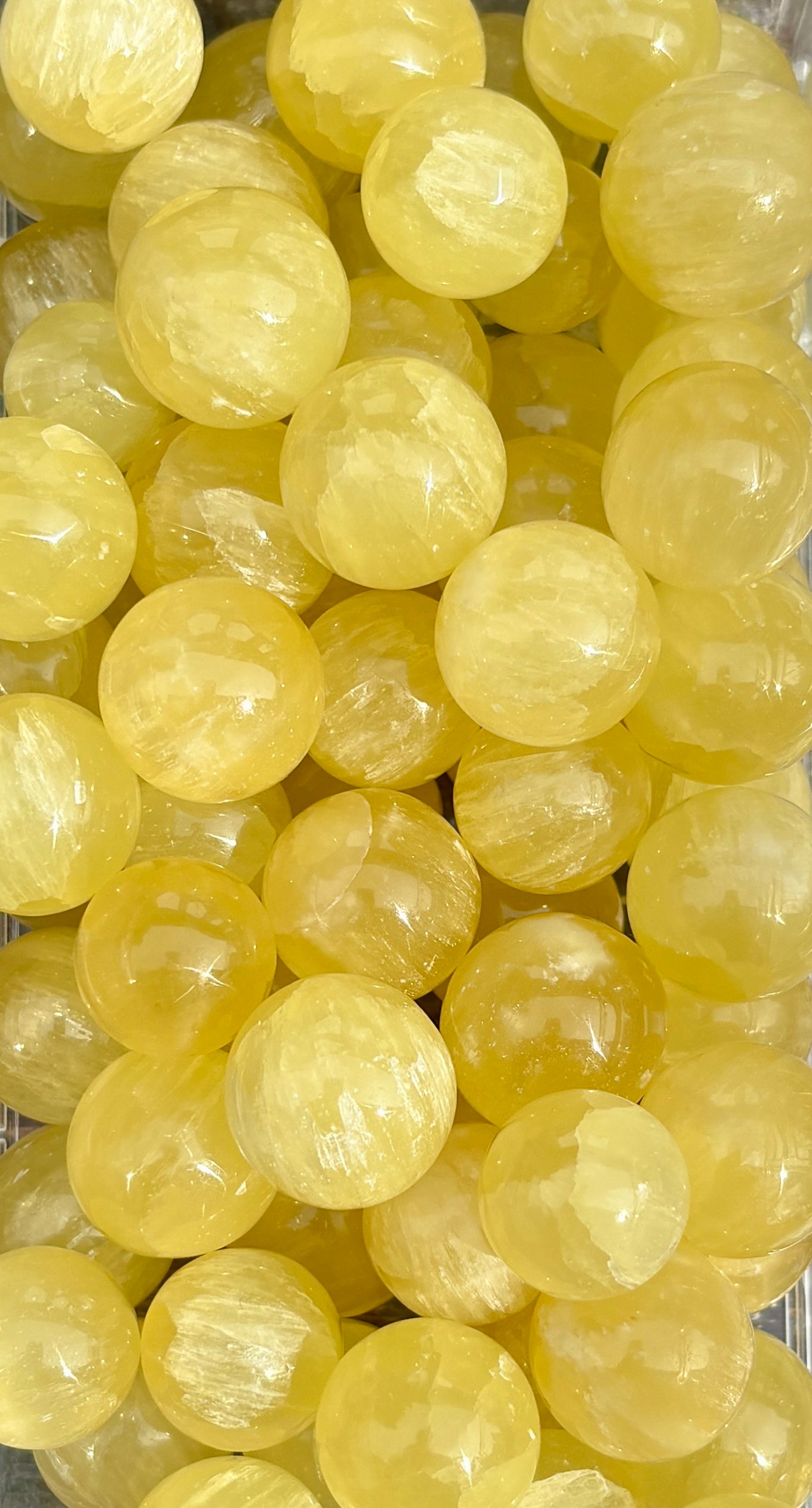 One (1) Mini Lemon Calcite Sphere | Intuitively Chosen | 20mm