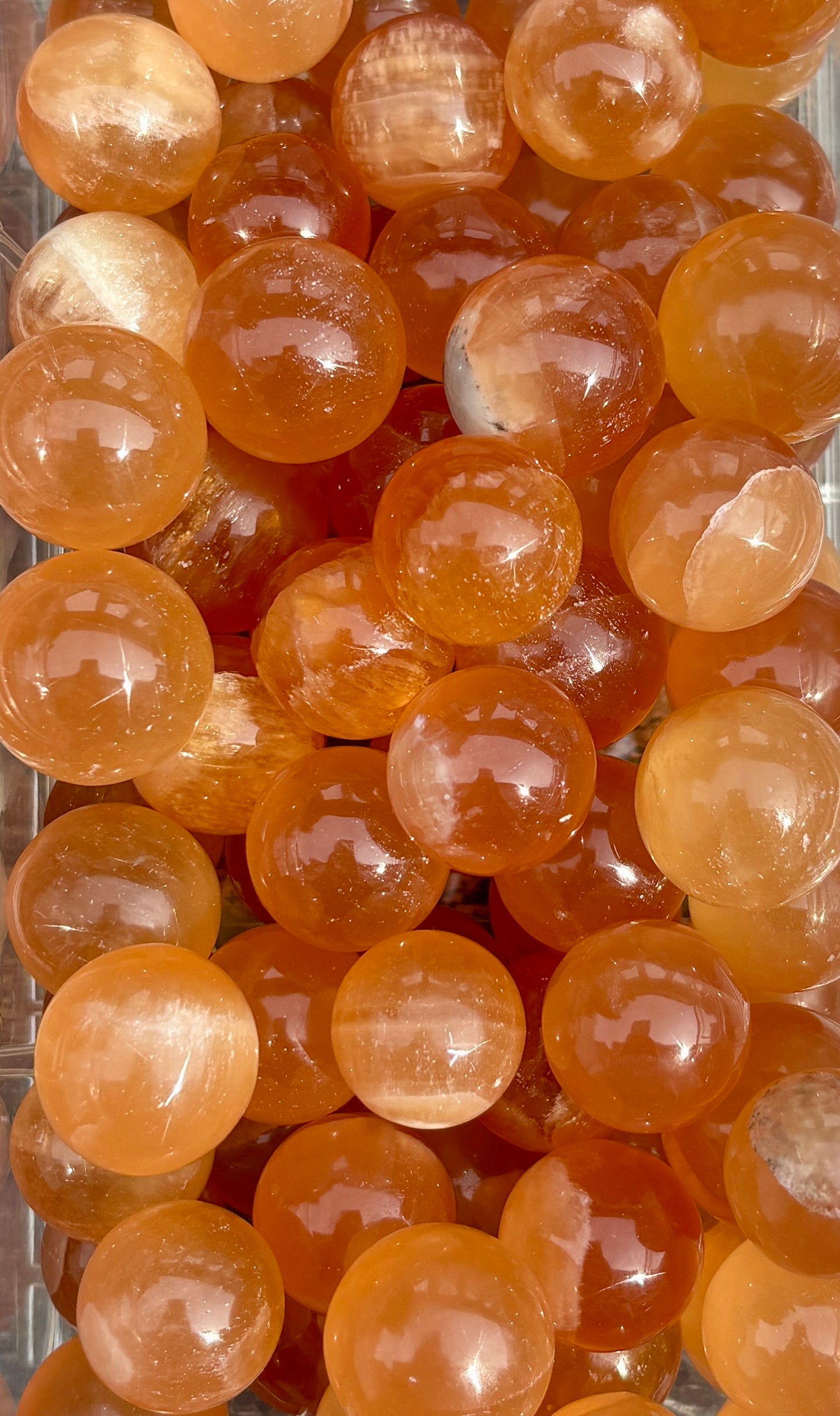 One (1) Mini Honey Calcite Sphere | Intuitively Chosen | 20mm