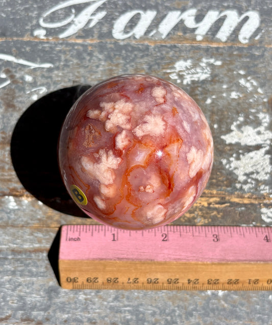 Gorgeous Pink/Orange Carnelian and Flower Agate | B