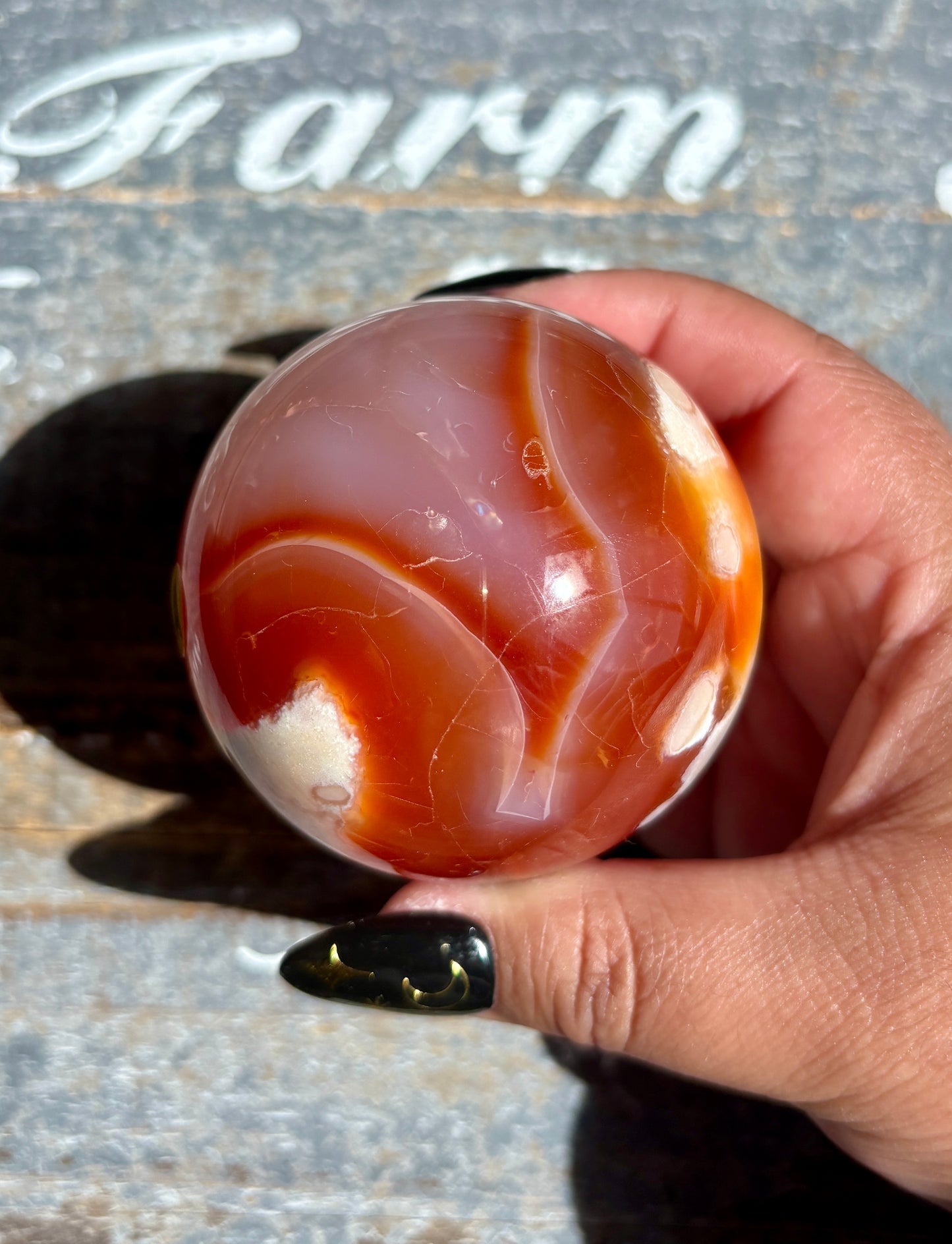 Gorgeous Pink/Orange Carnelian and Flower Agate | A