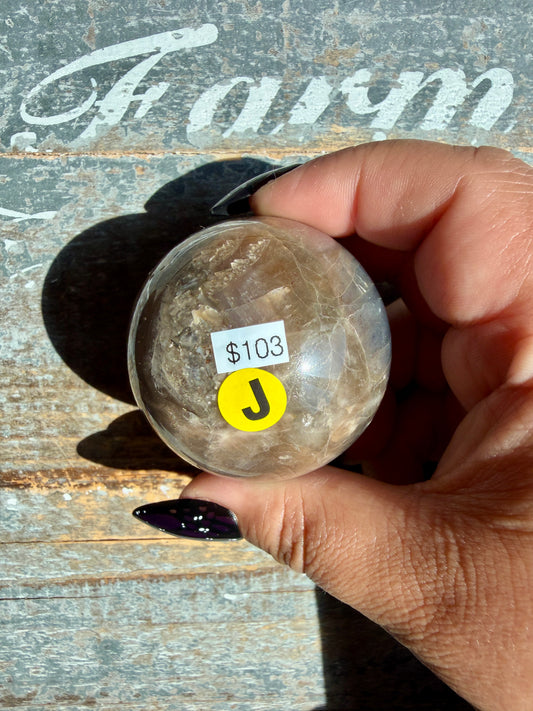 Gorgeous Black Moonstone Sphere from Madagascar | Opt J