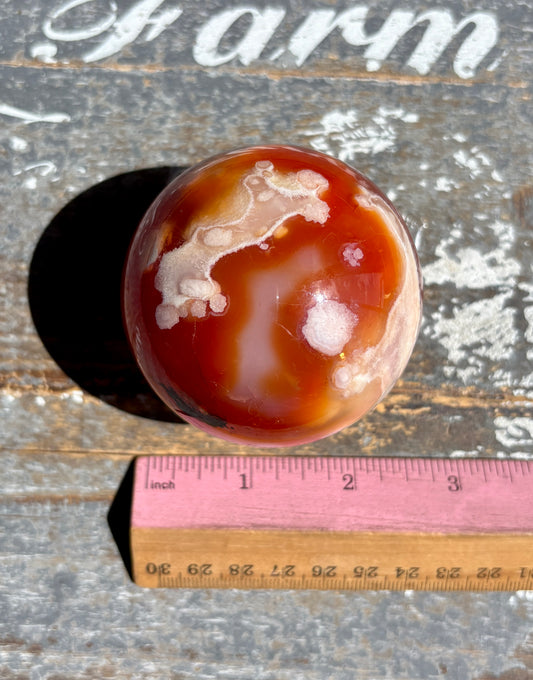 Gorgeous Pink/Orange Carnelian and Flower Agate | A