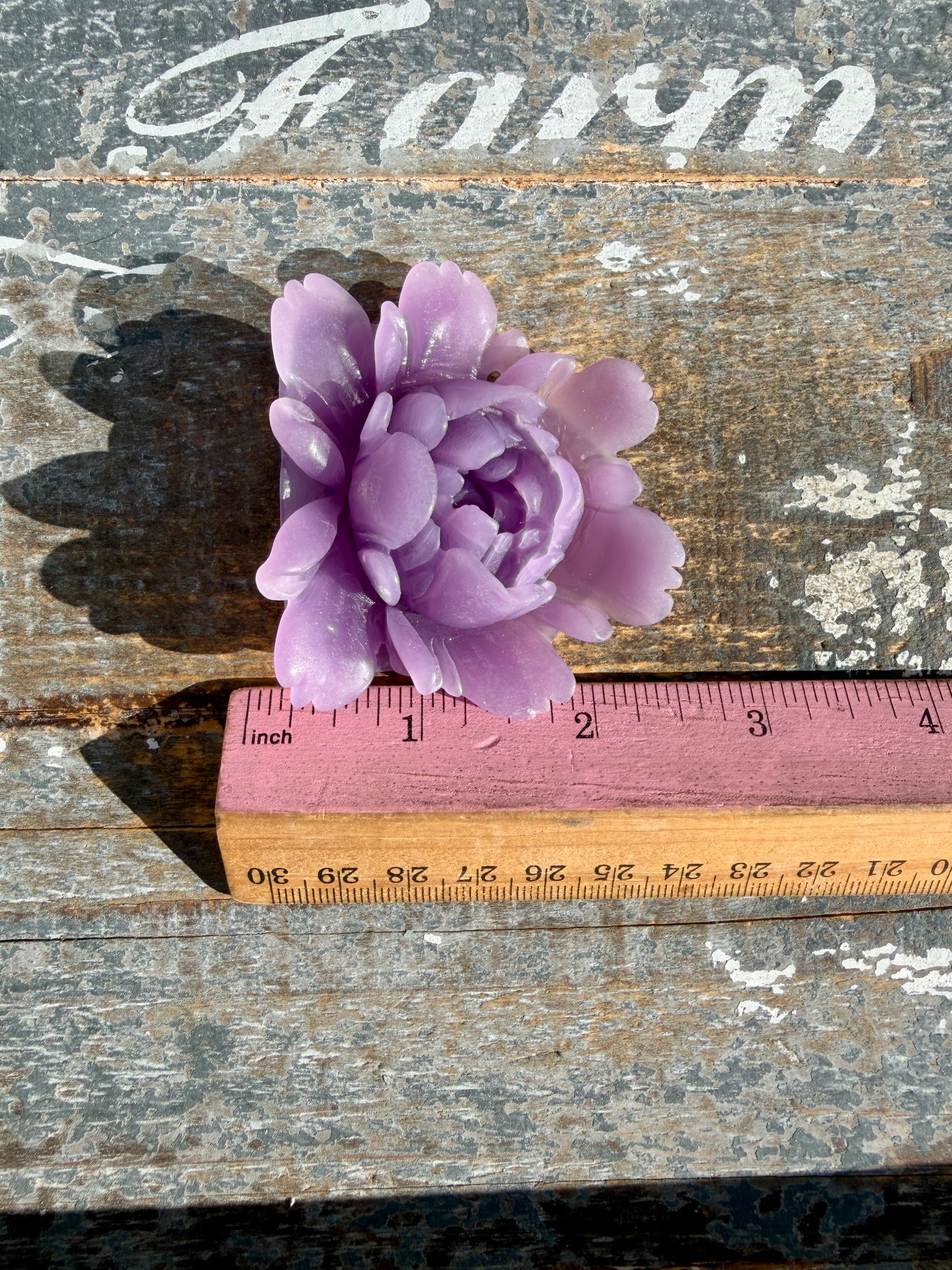 Gorgeous Hand Carved Lepidolite Flower | Opt L (self standing)