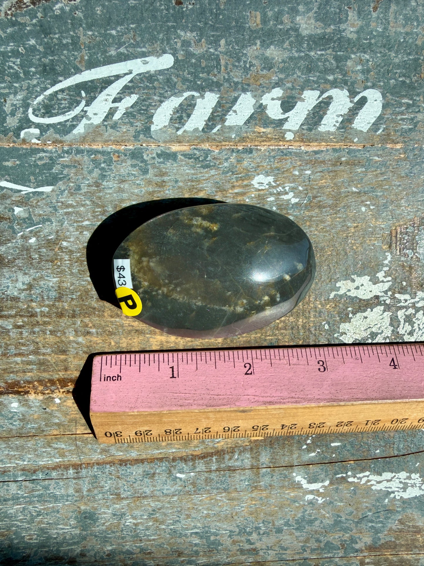 Gorgeous Black Moonstone Palm Stone from Madagascar | Opt P