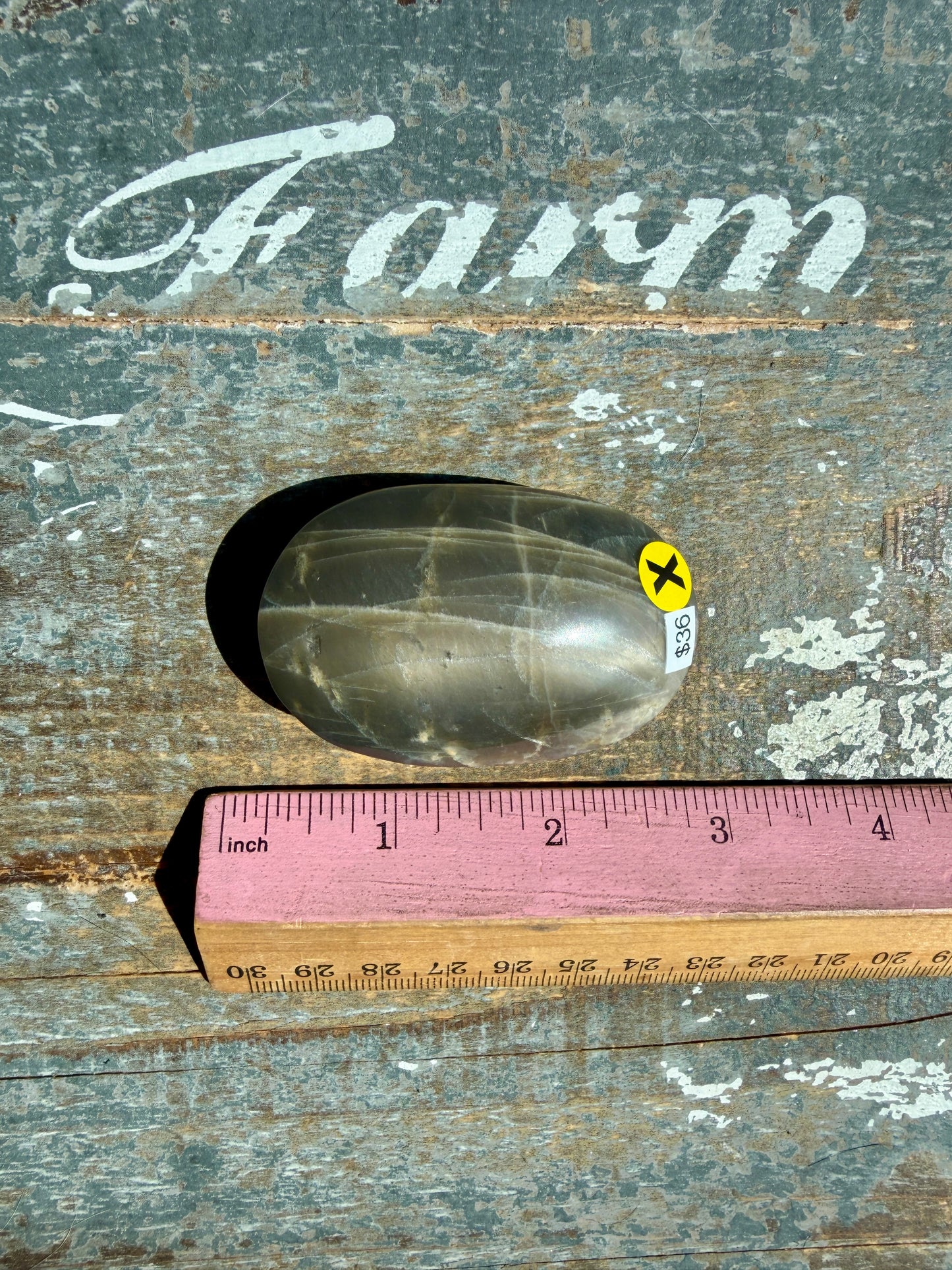 Gorgeous Black Moonstone Palm Stone from Madagascar | Opt X