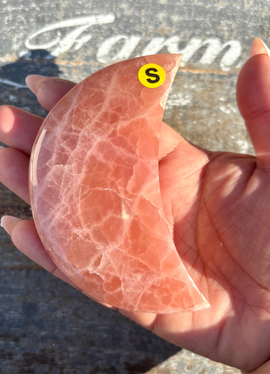 Rose Calcite Moon | Opt S