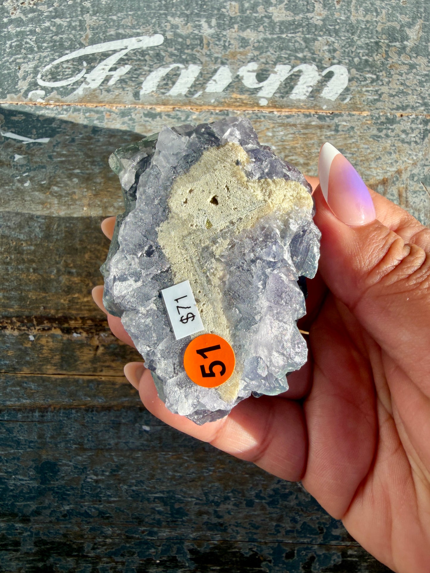Gorgeous Cubic Dark Blue/Purple Fluorite Specimen coated in Pyrite | China | Opt 51