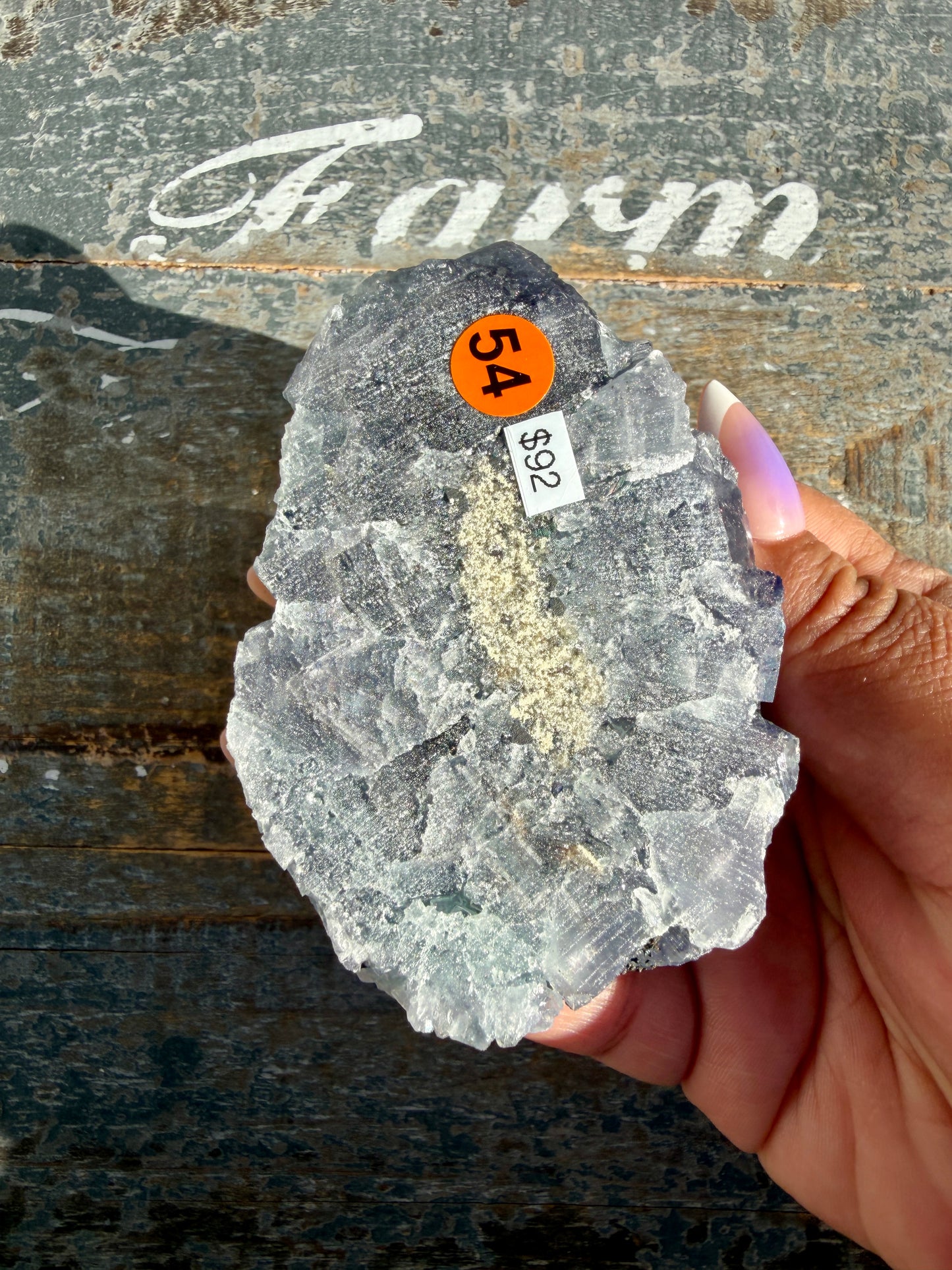 Gorgeous Cubic Dark Blue/Purple Fluorite Specimen coated in Pyrite | China | Opt 54