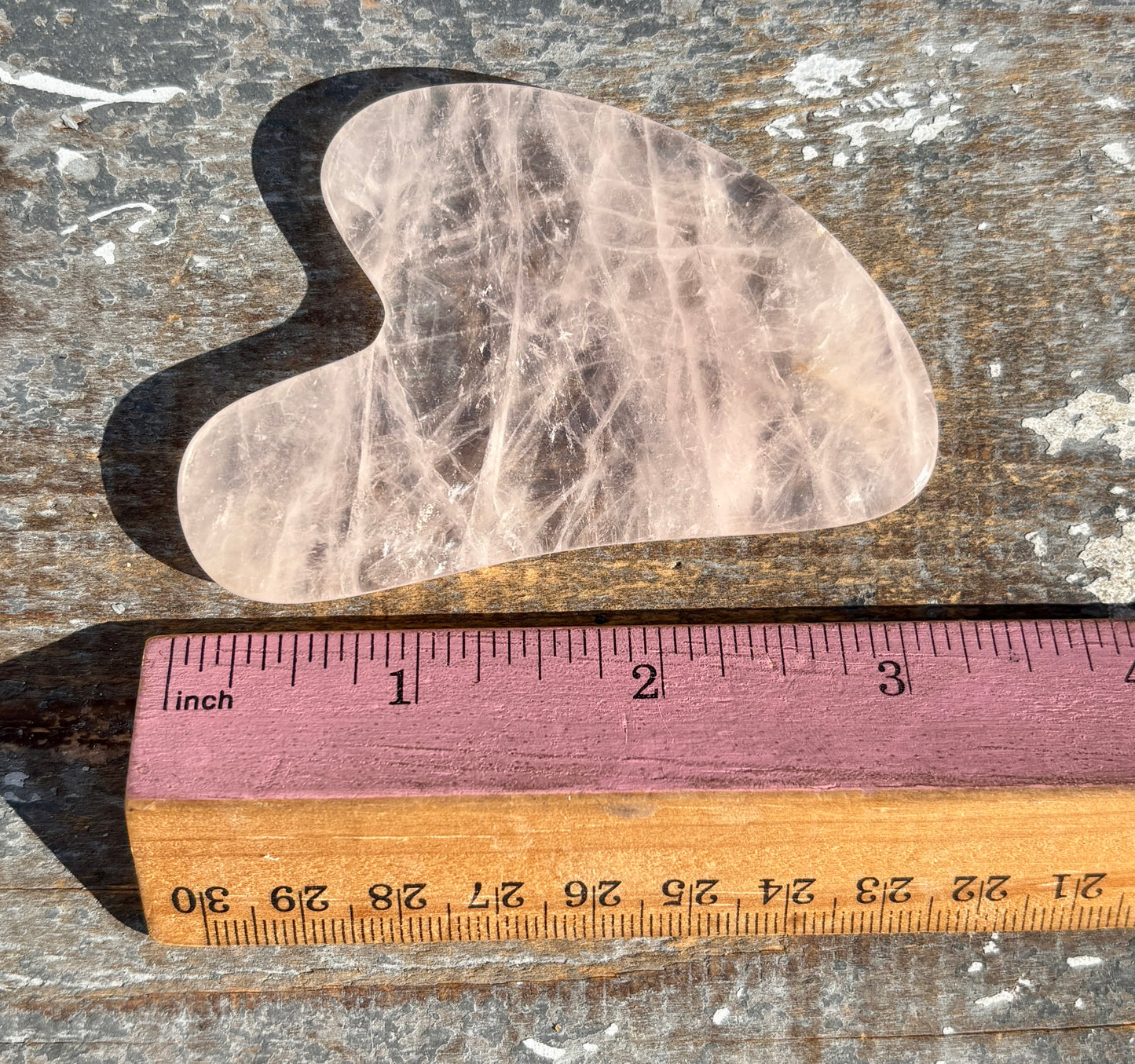 One (1) Rose Quartz Gua Sha Massage Tool