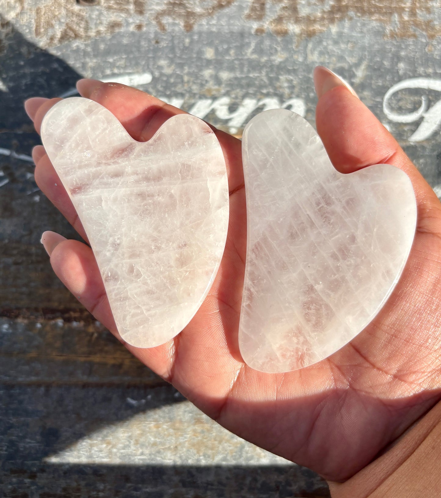 One (1) Clear Quartz Gua Sha Massage Tool