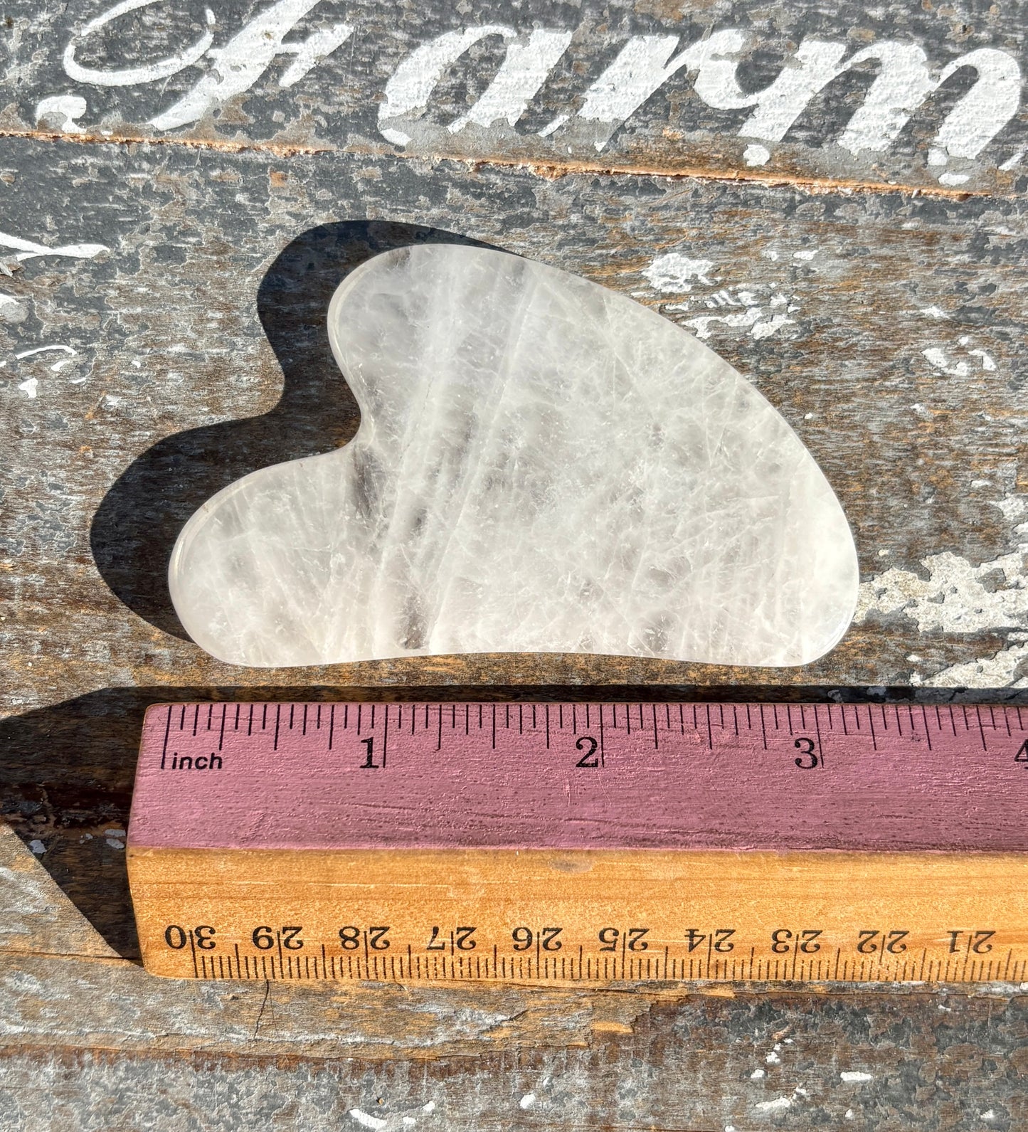 One (1) Clear Quartz Gua Sha Massage Tool