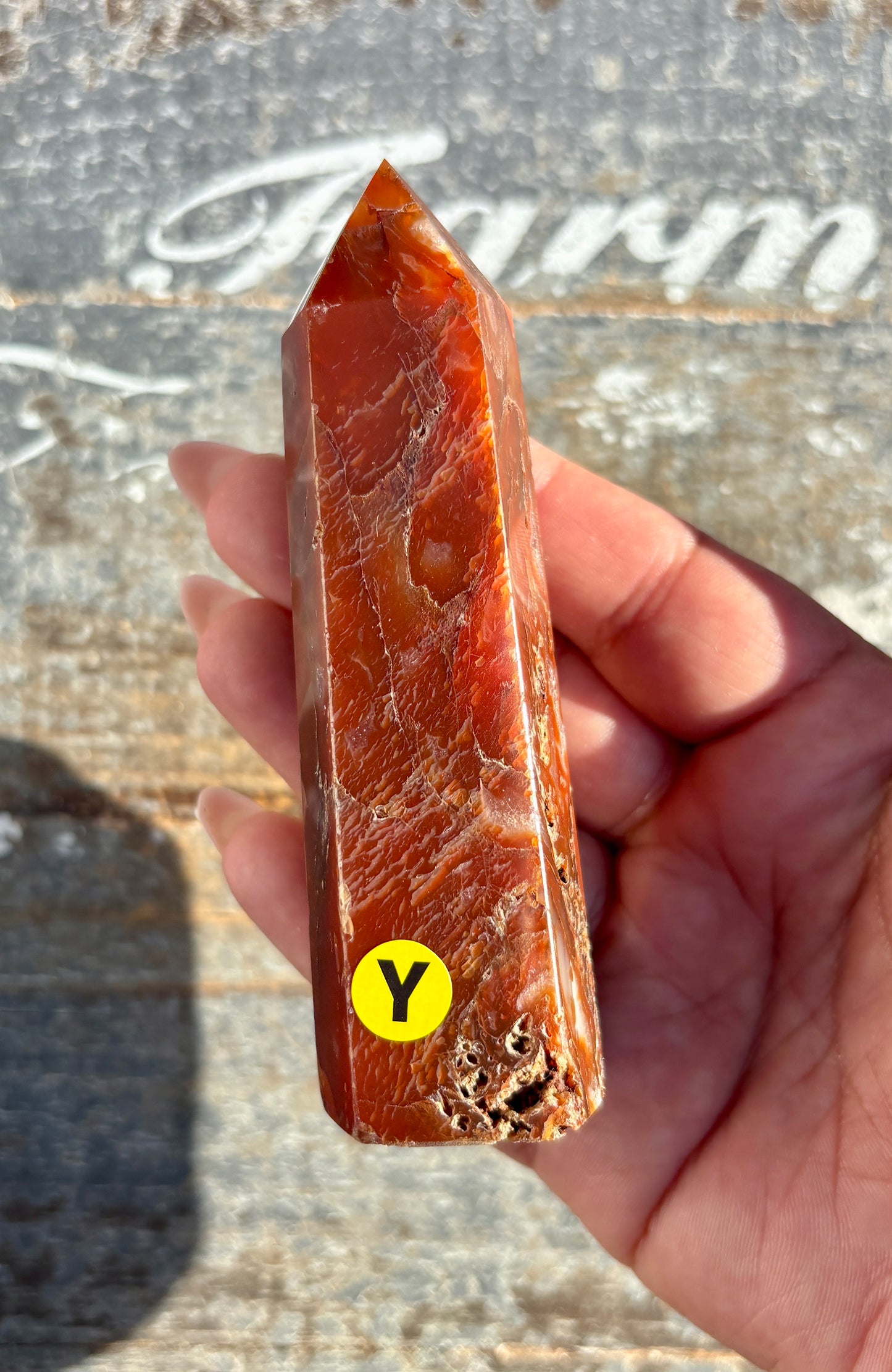 Gorgeous Moss Agate/Carnelian Tower | Opt Y