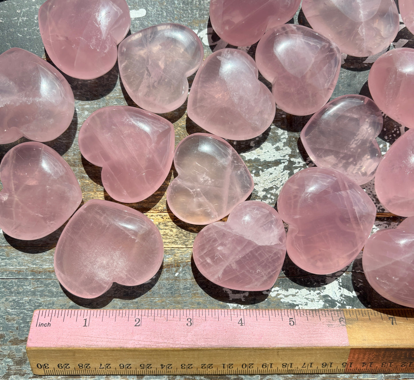 One (1) Intuitley Chosen High Grade Star Flash Rose Quartz Heart from Madagascar (VIDEO)