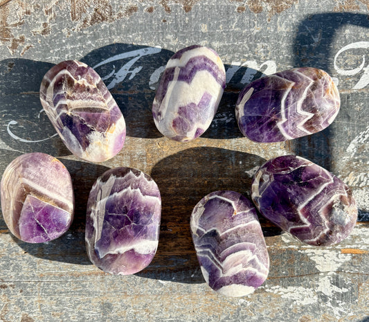 One (1) Gorgeous Dream Amethyst Palm Stone | Intuitively Chosen