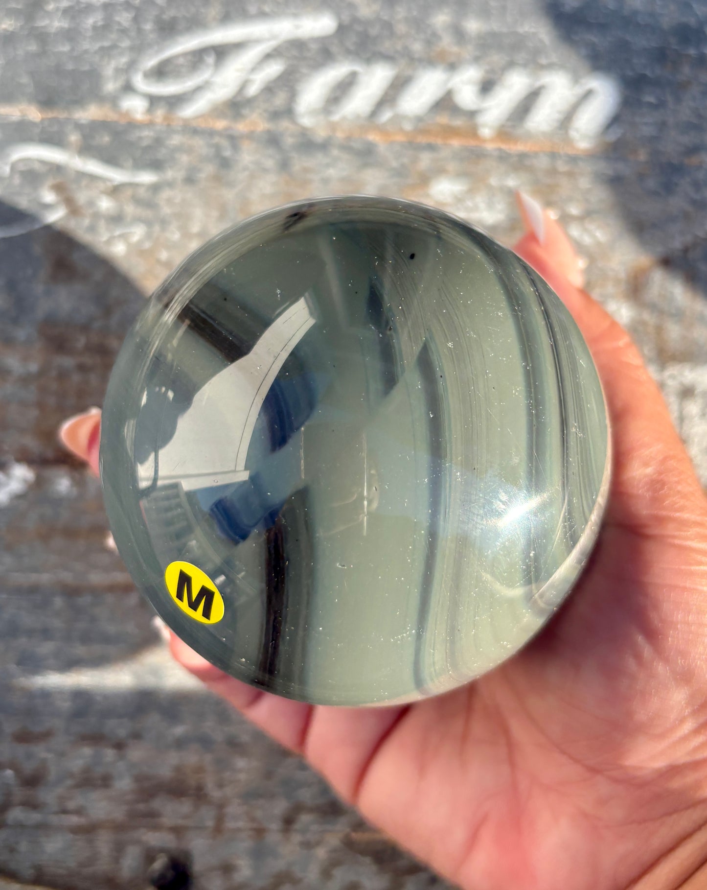 Rare Platinum Obsidian Large Sphere from Mexico | Opt M
