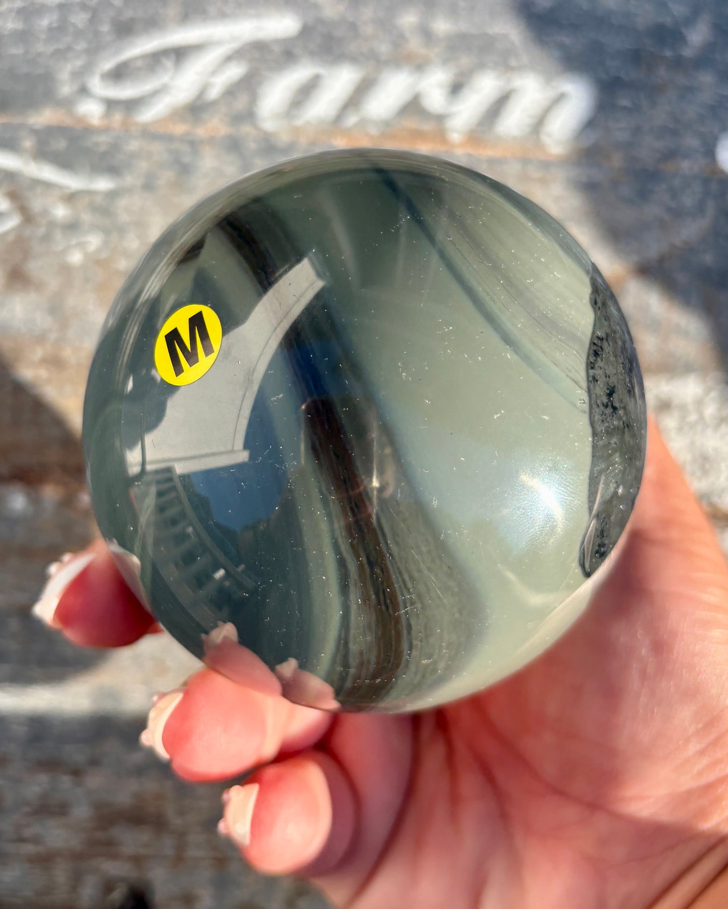 Rare Platinum Obsidian Large Sphere from Mexico | Opt M