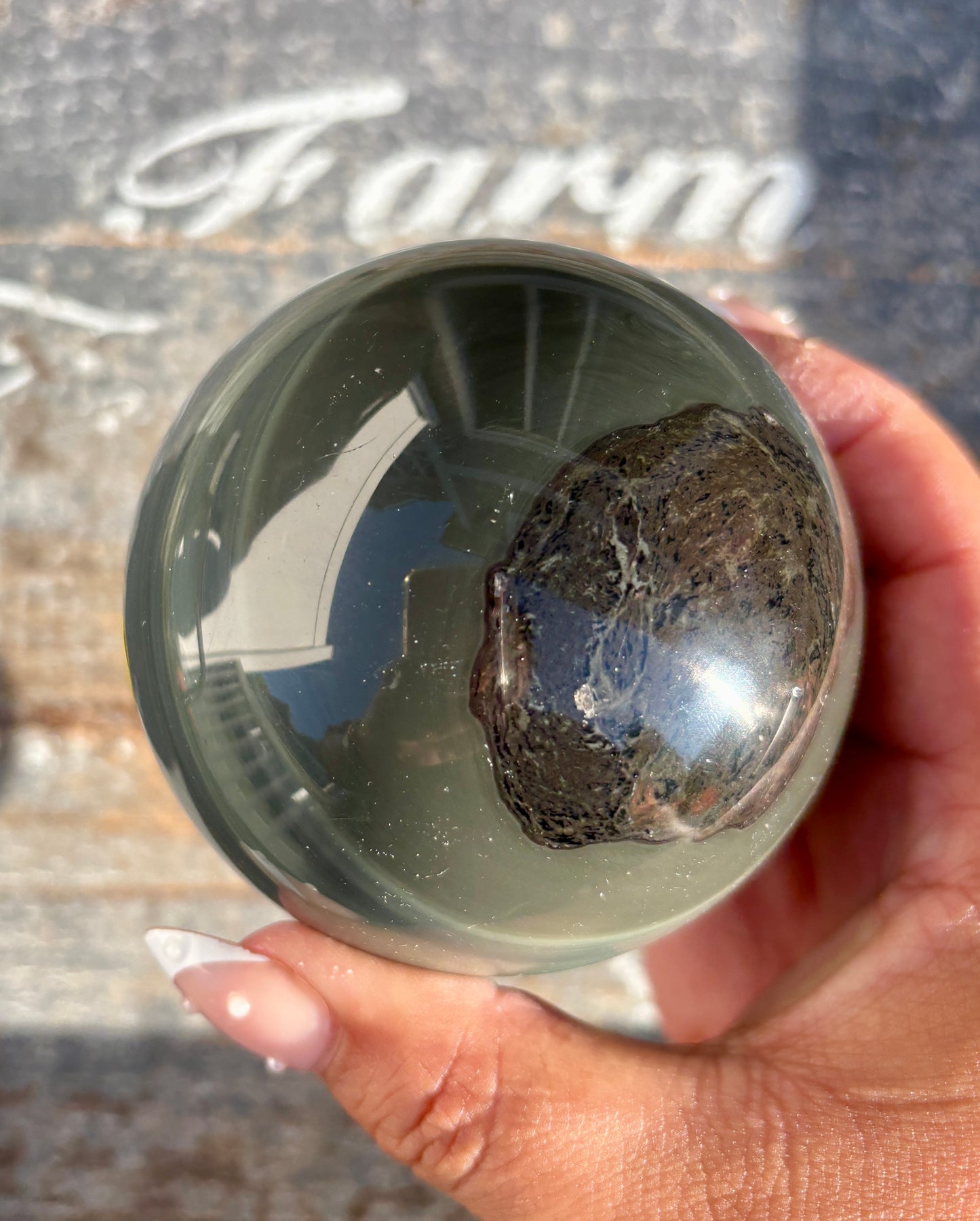 Rare Platinum Obsidian Large Sphere from Mexico | Opt O