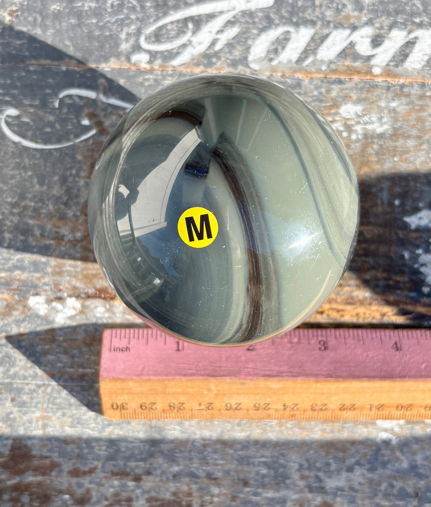Rare Platinum Obsidian Large Sphere from Mexico | Opt M