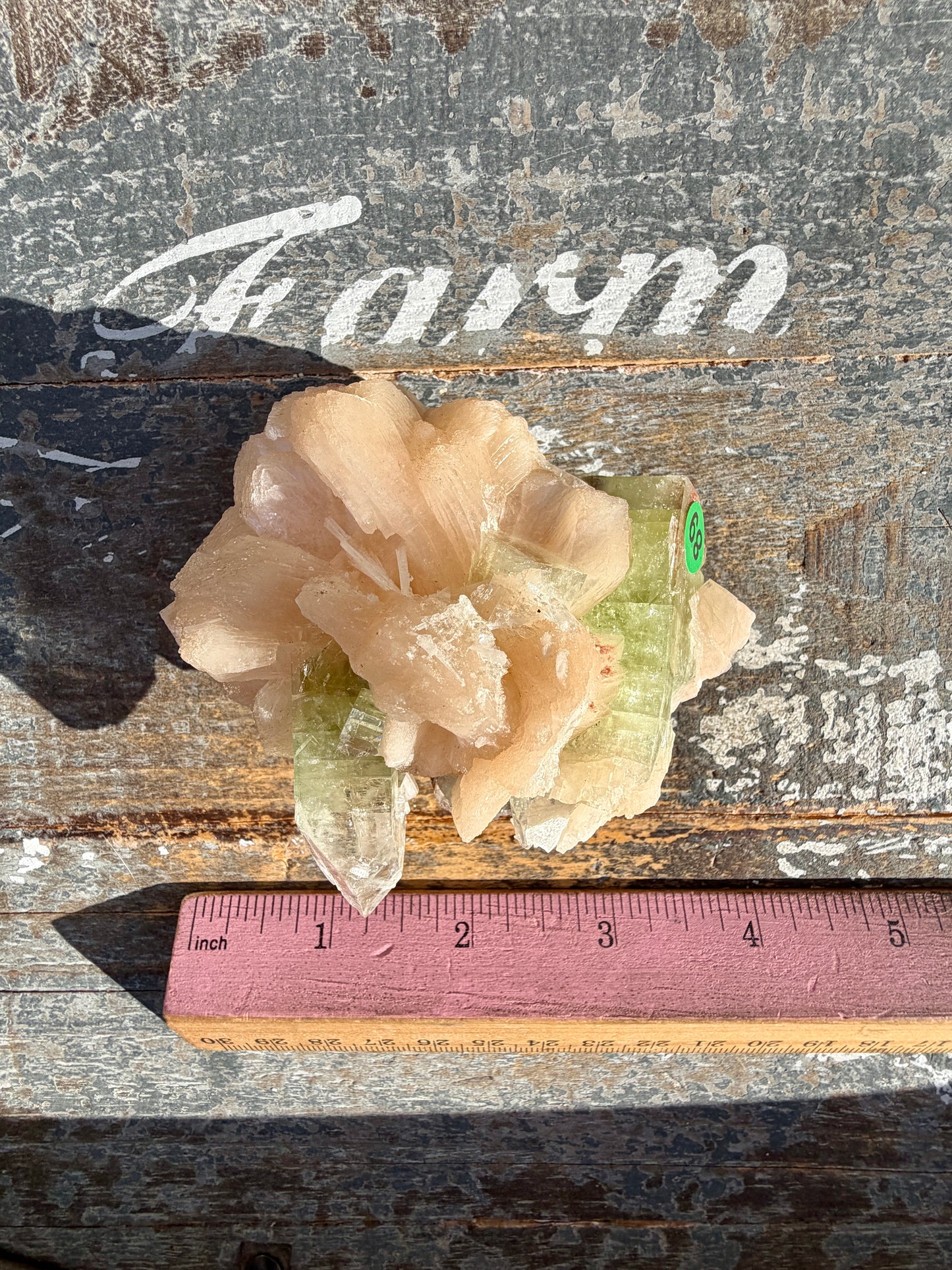 Gorgeous Green Apophyllite with Stilbite | India | Opt 89