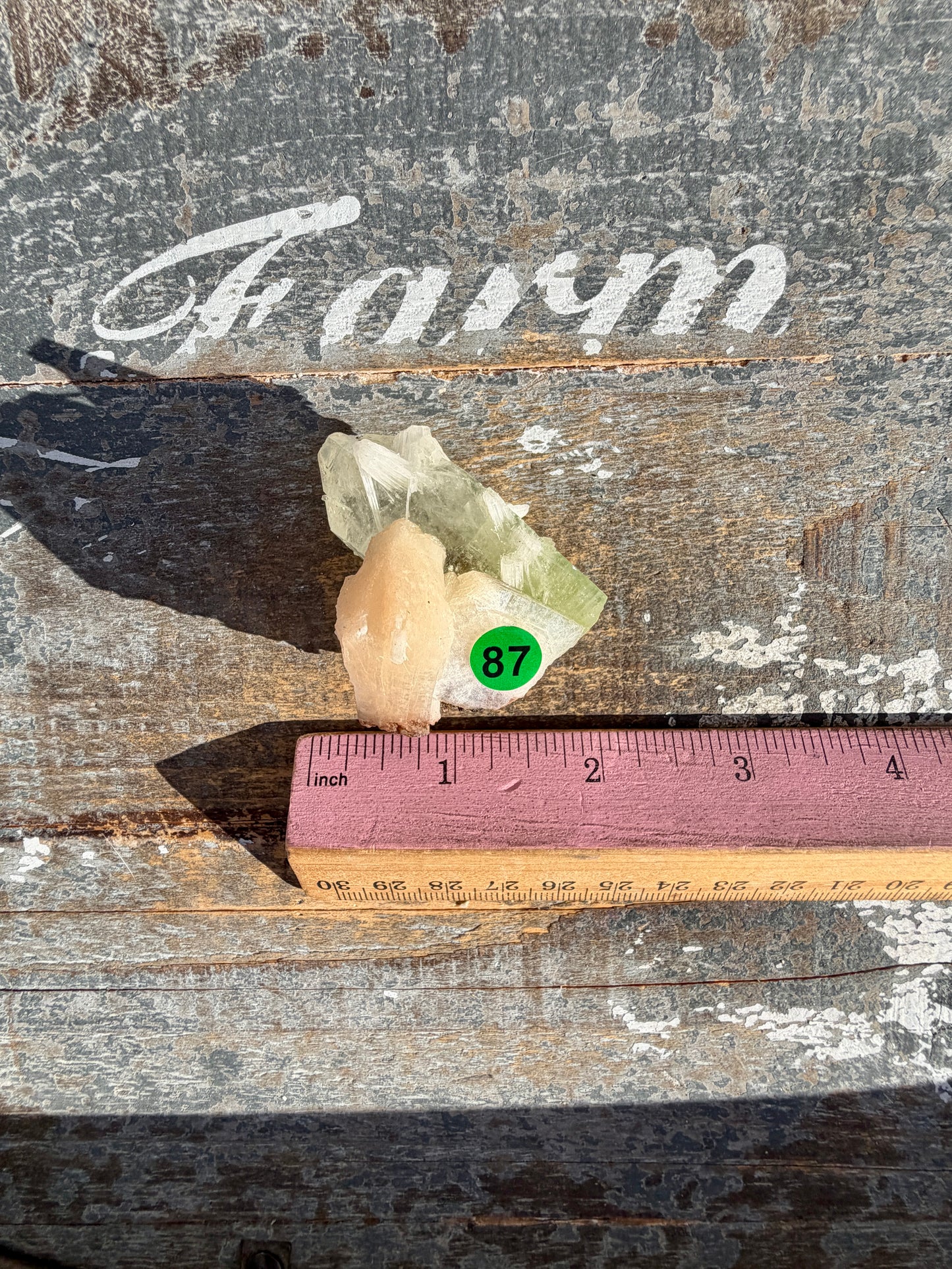 Gorgeous Green Apophyllite with Stilbite | India | Opt 87