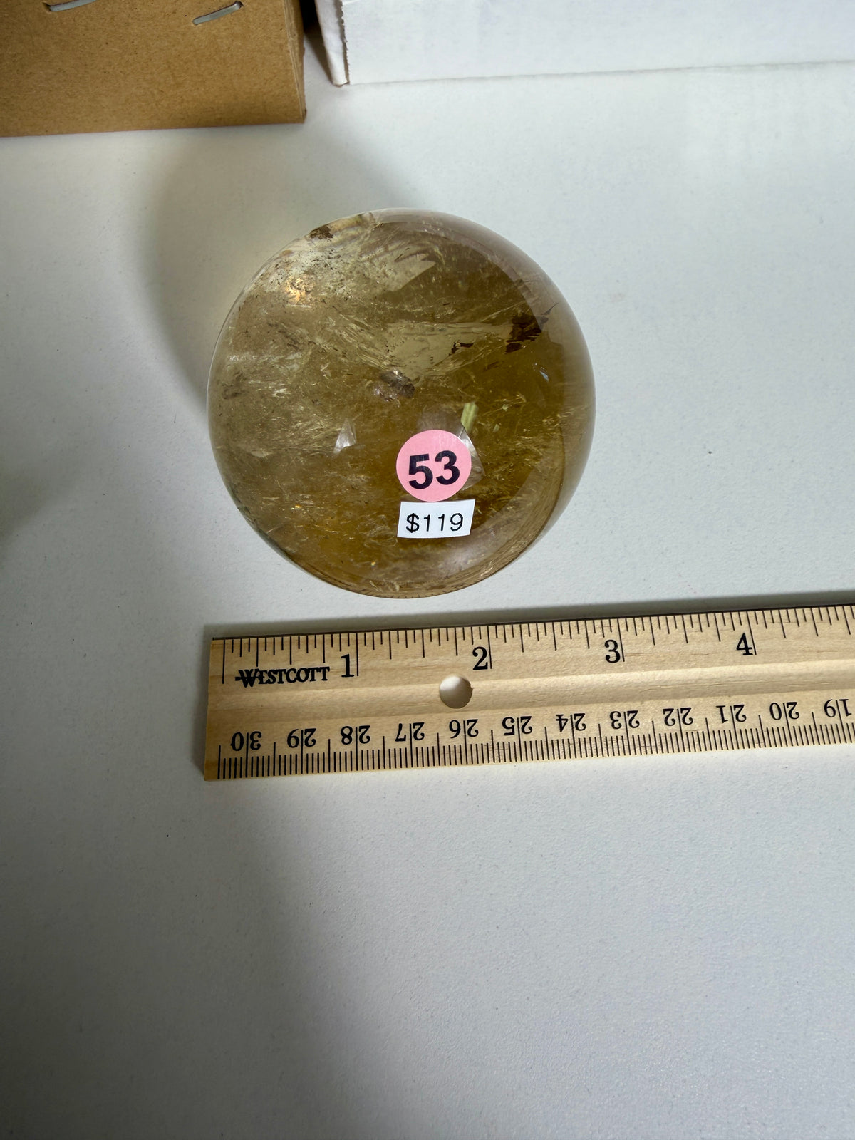 Gorgeous Natural Citrine Sphere from the Congo | Opt 53