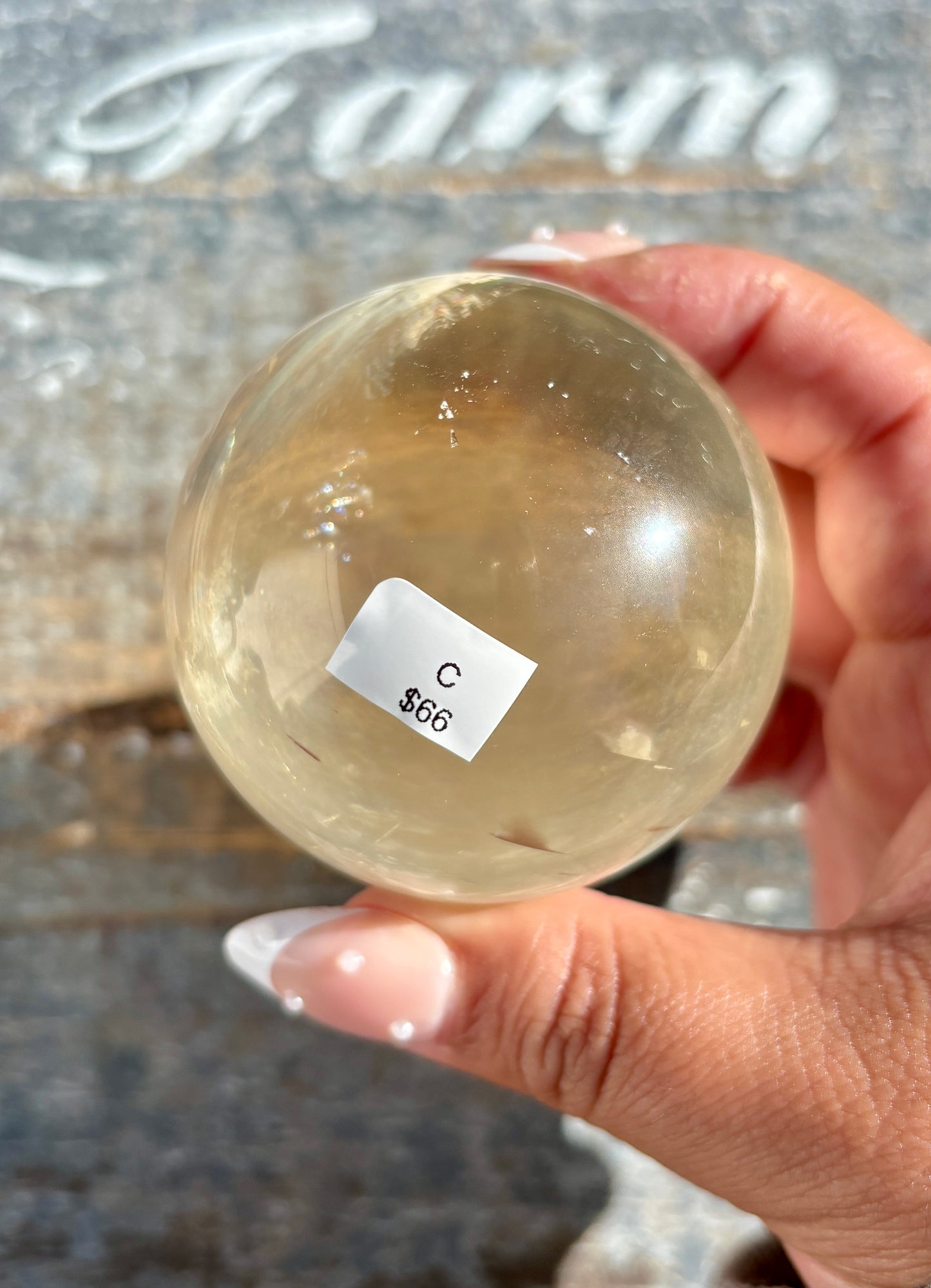 Gorgeous Optical Honey Calcite Sphere | C