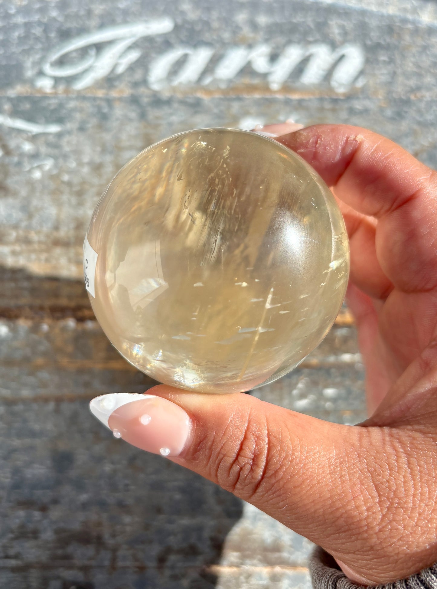 Gorgeous Optical Honey Calcite Sphere | C
