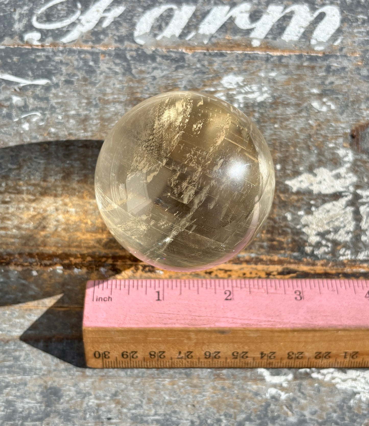 Gorgeous Optical Honey Calcite Sphere | C