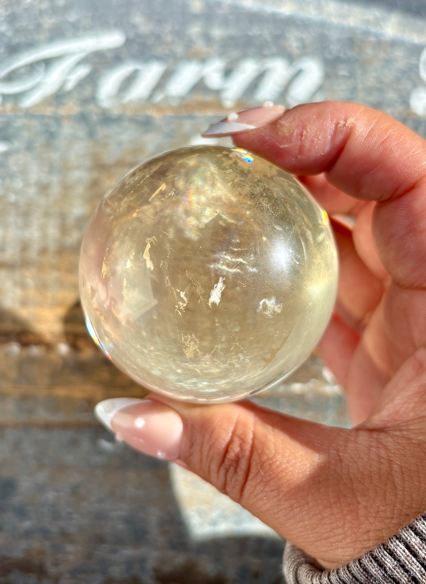 Gorgeous Optical Honey Calcite Sphere | B