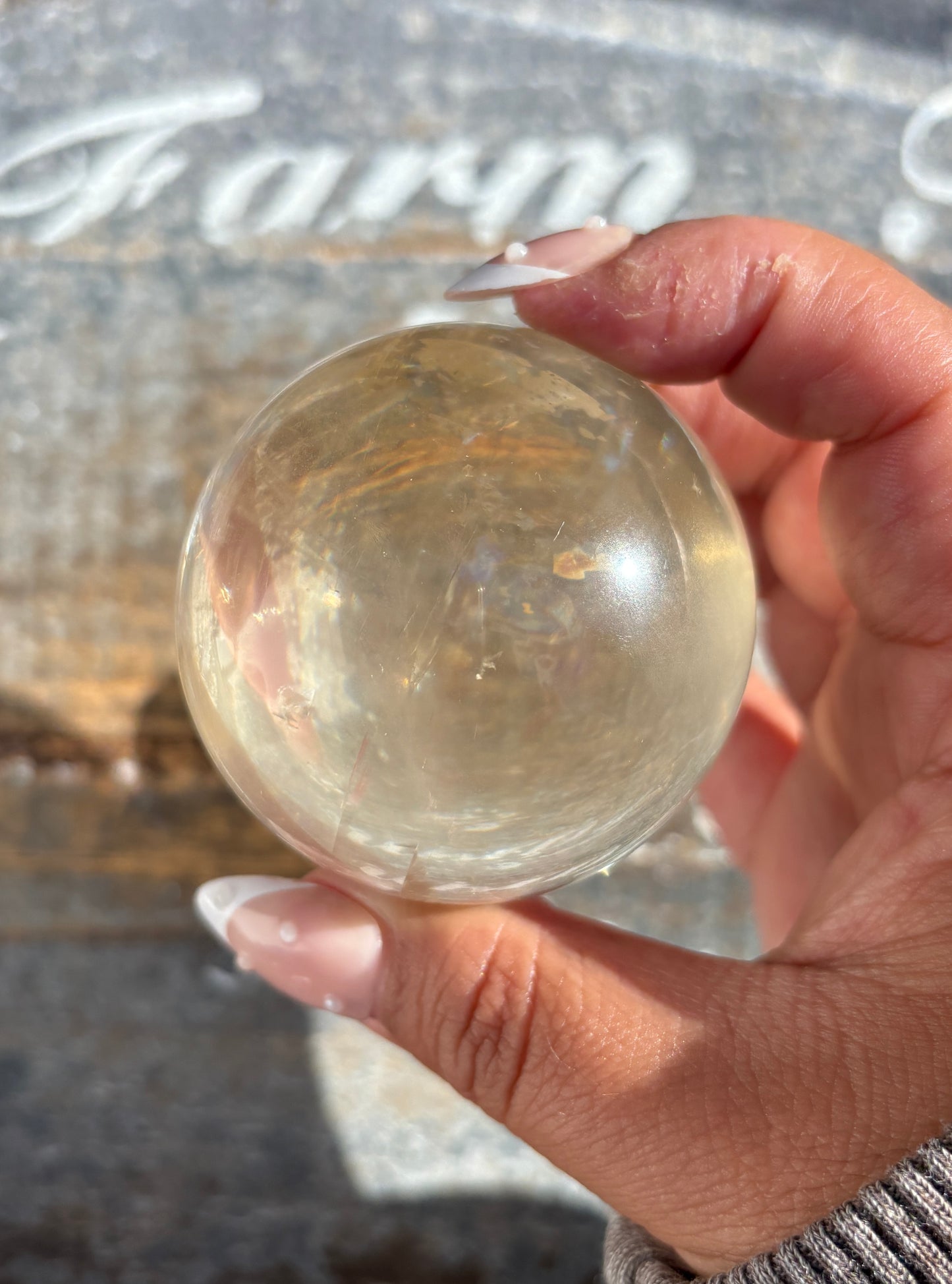 Gorgeous Optical Honey Calcite Sphere | B