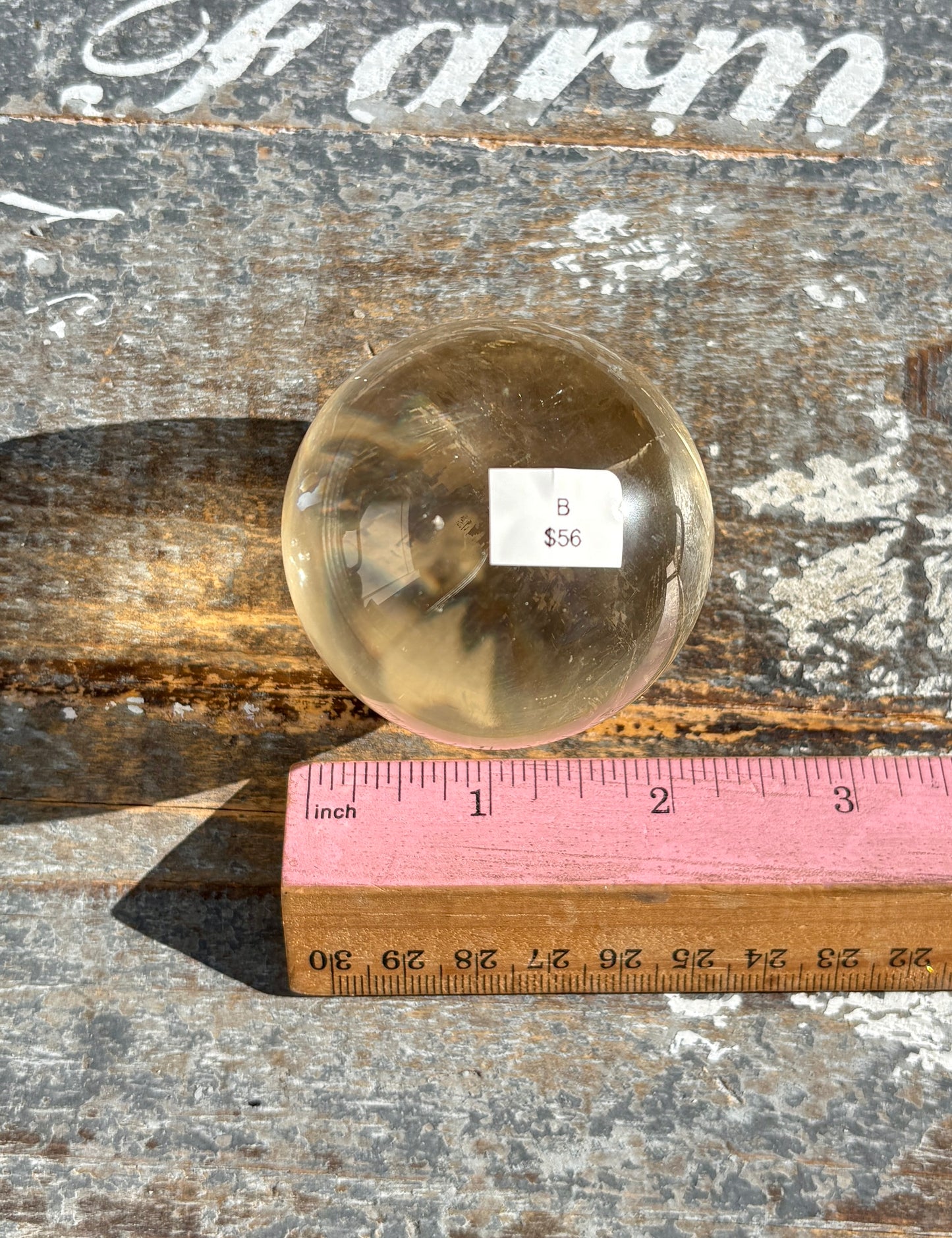 Gorgeous Optical Honey Calcite Sphere | B