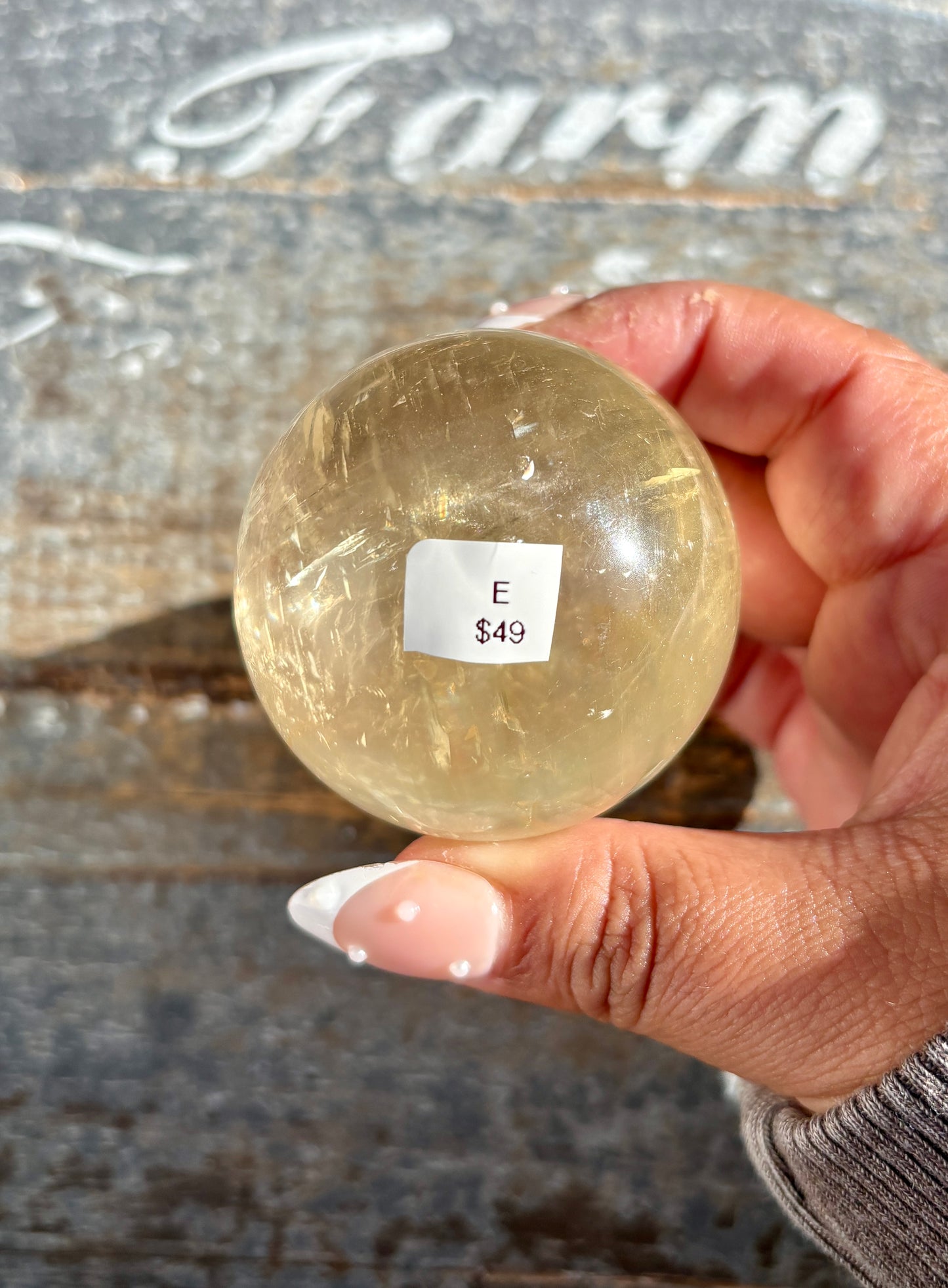 Gorgeous Optical Honey Calcite Sphere | E