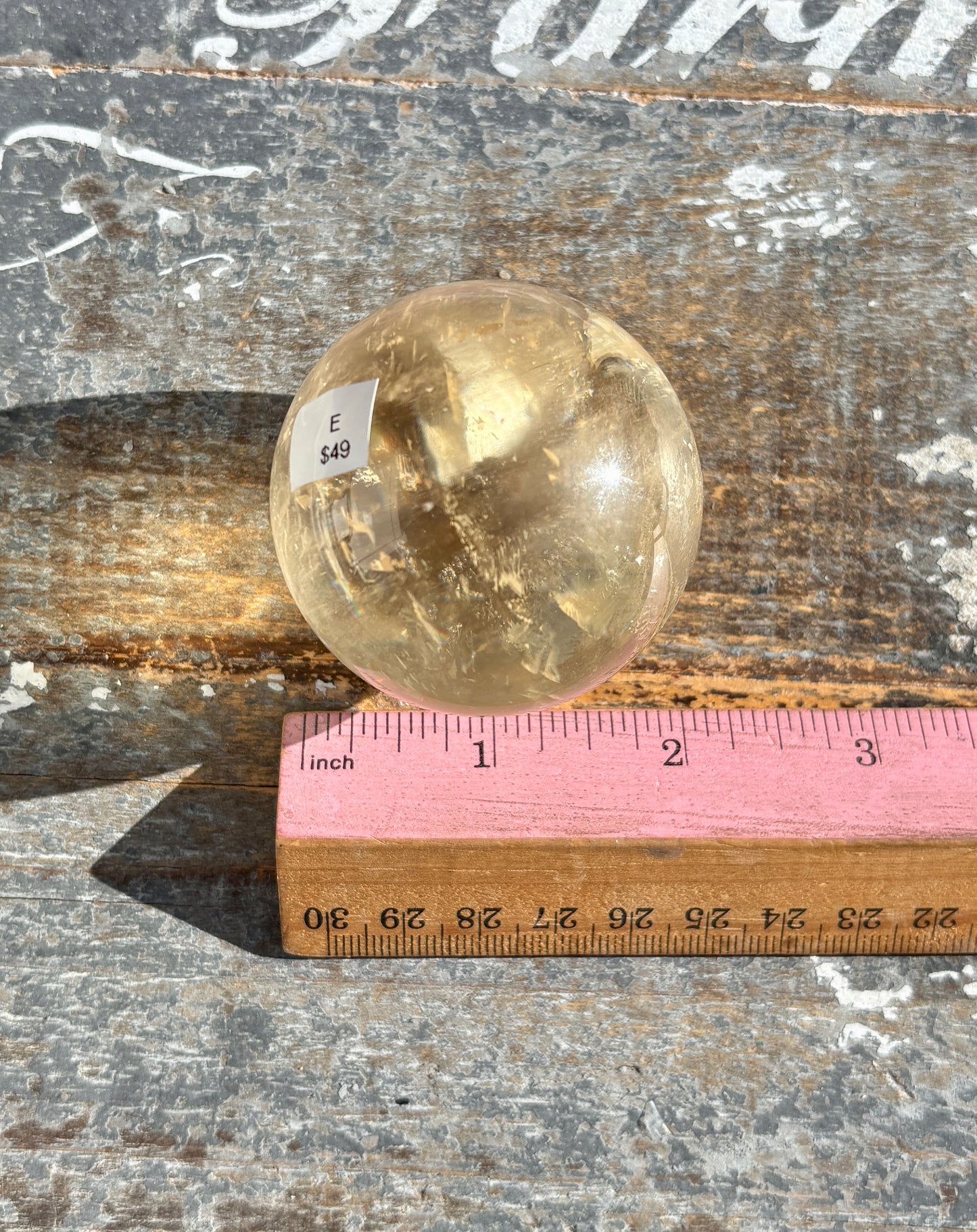 Gorgeous Optical Honey Calcite Sphere | E