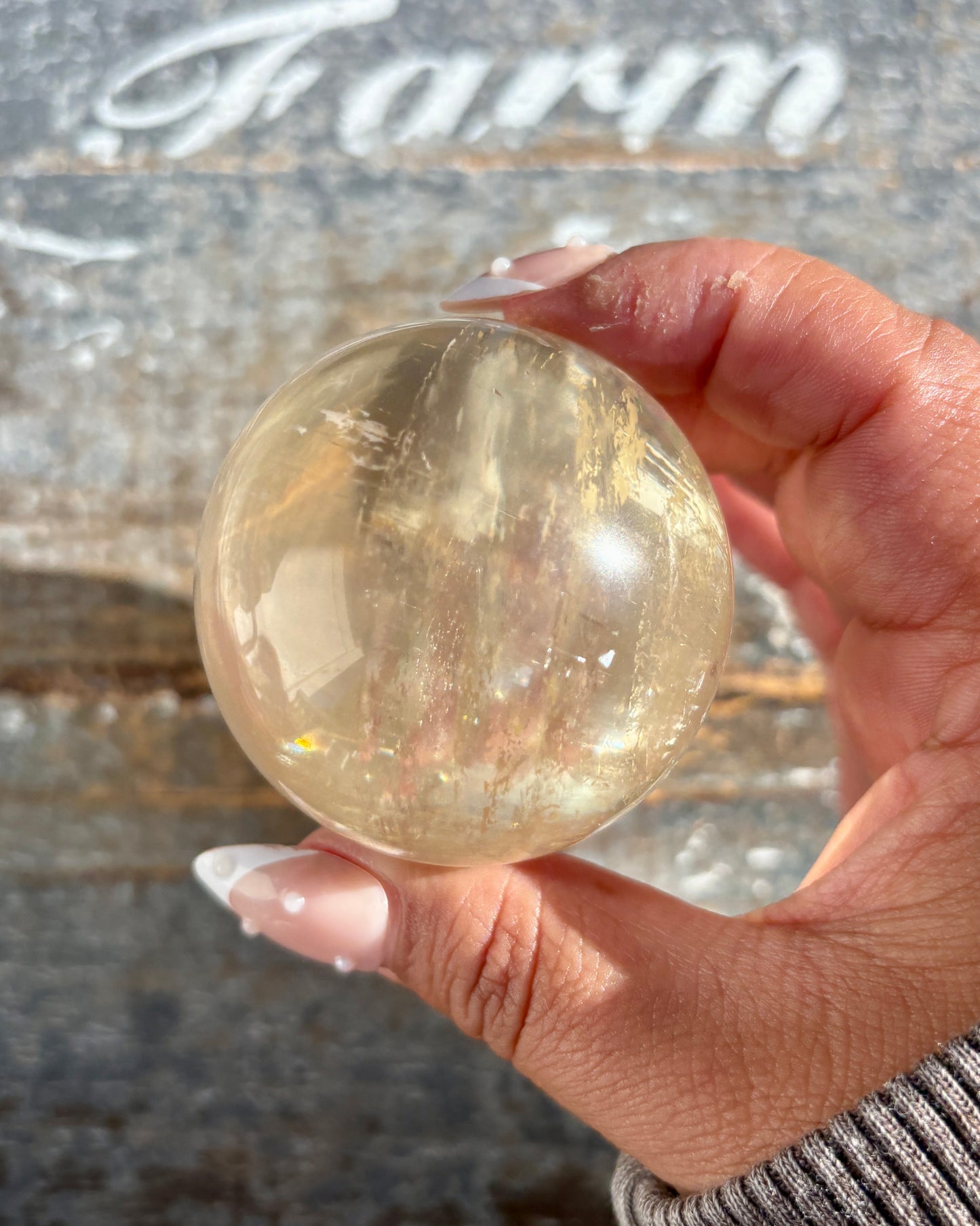 Gorgeous Optical Honey Calcite Sphere | A