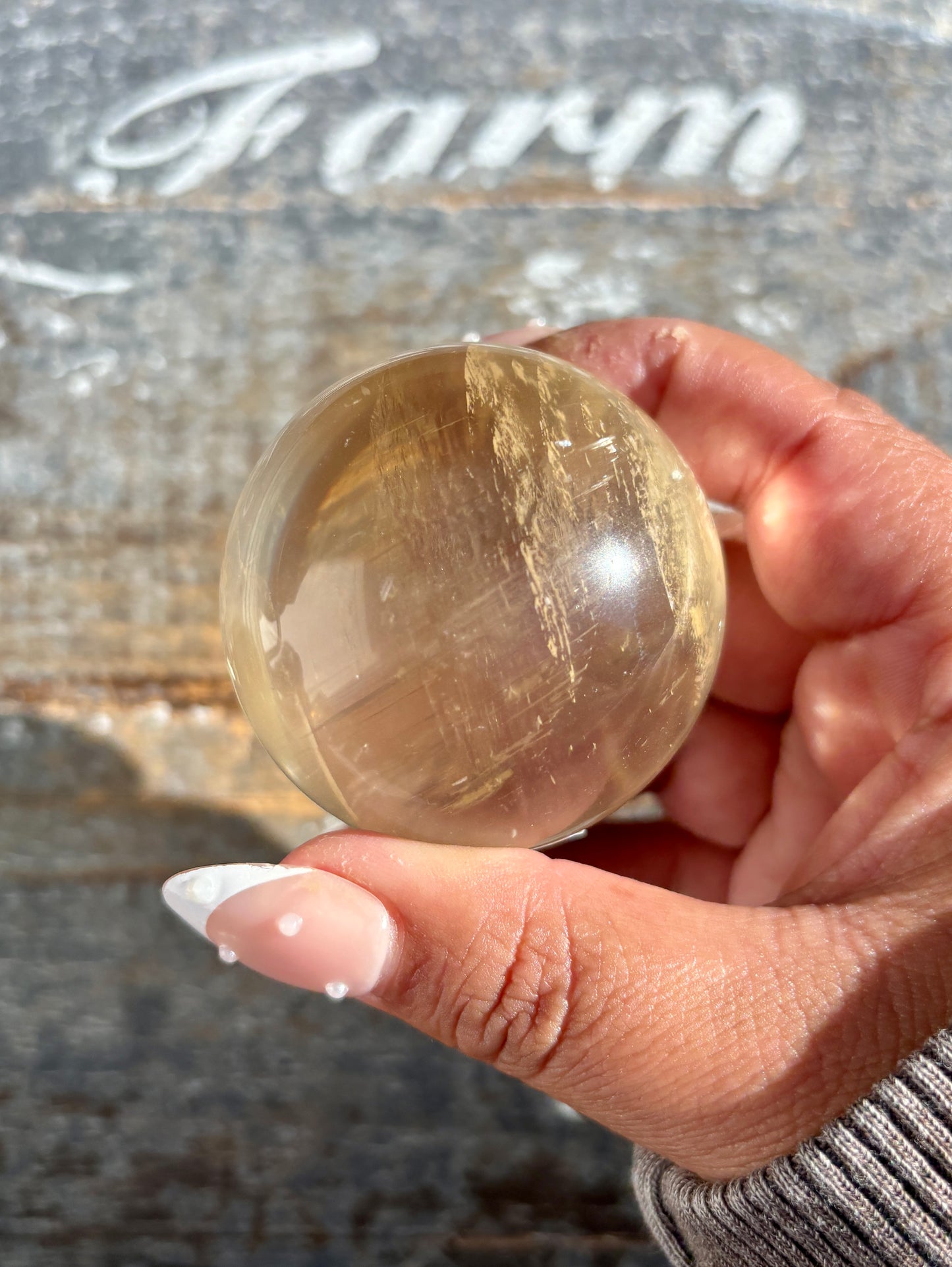 Gorgeous Optical Honey Calcite Sphere | A