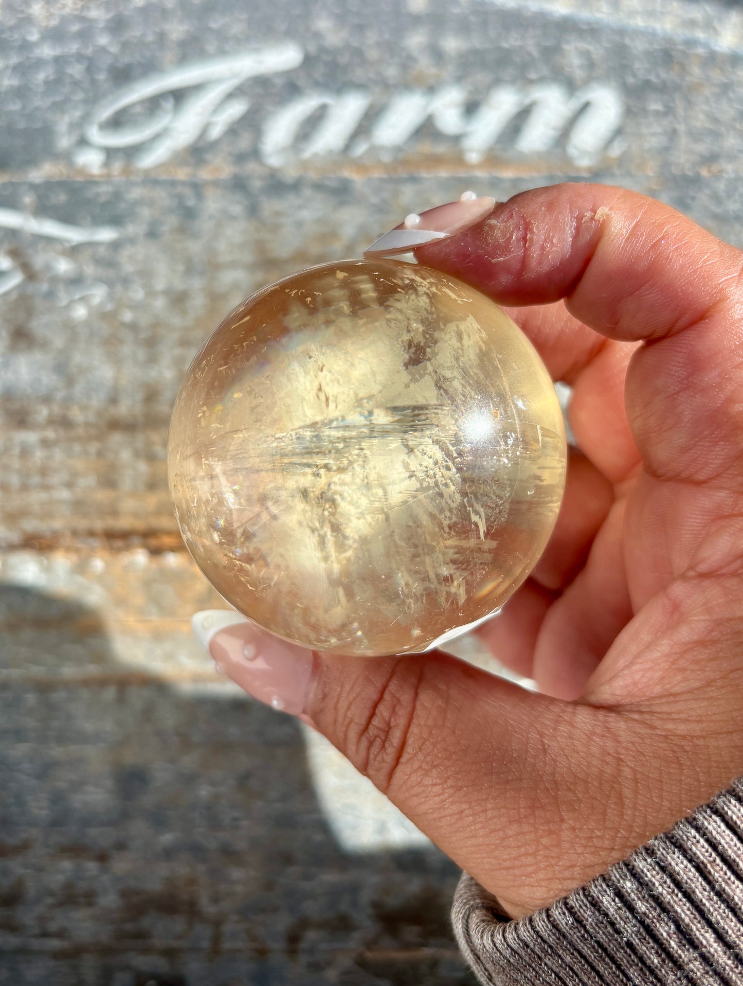 Gorgeous Optical Honey Calcite Sphere | A