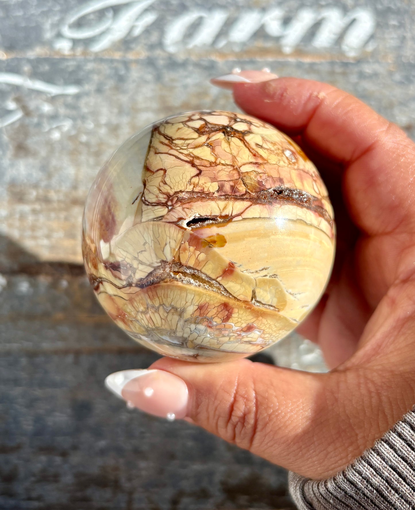 Gorgeous Ibis Jasper Sphere from Madagascar | Opt L