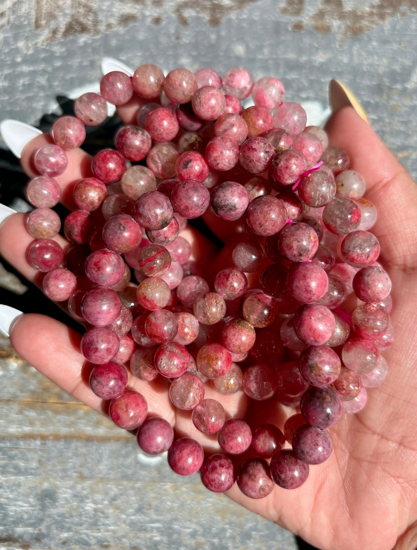 One (1) Gorgeous Gemy Rhodonite Bracelet | 8mm