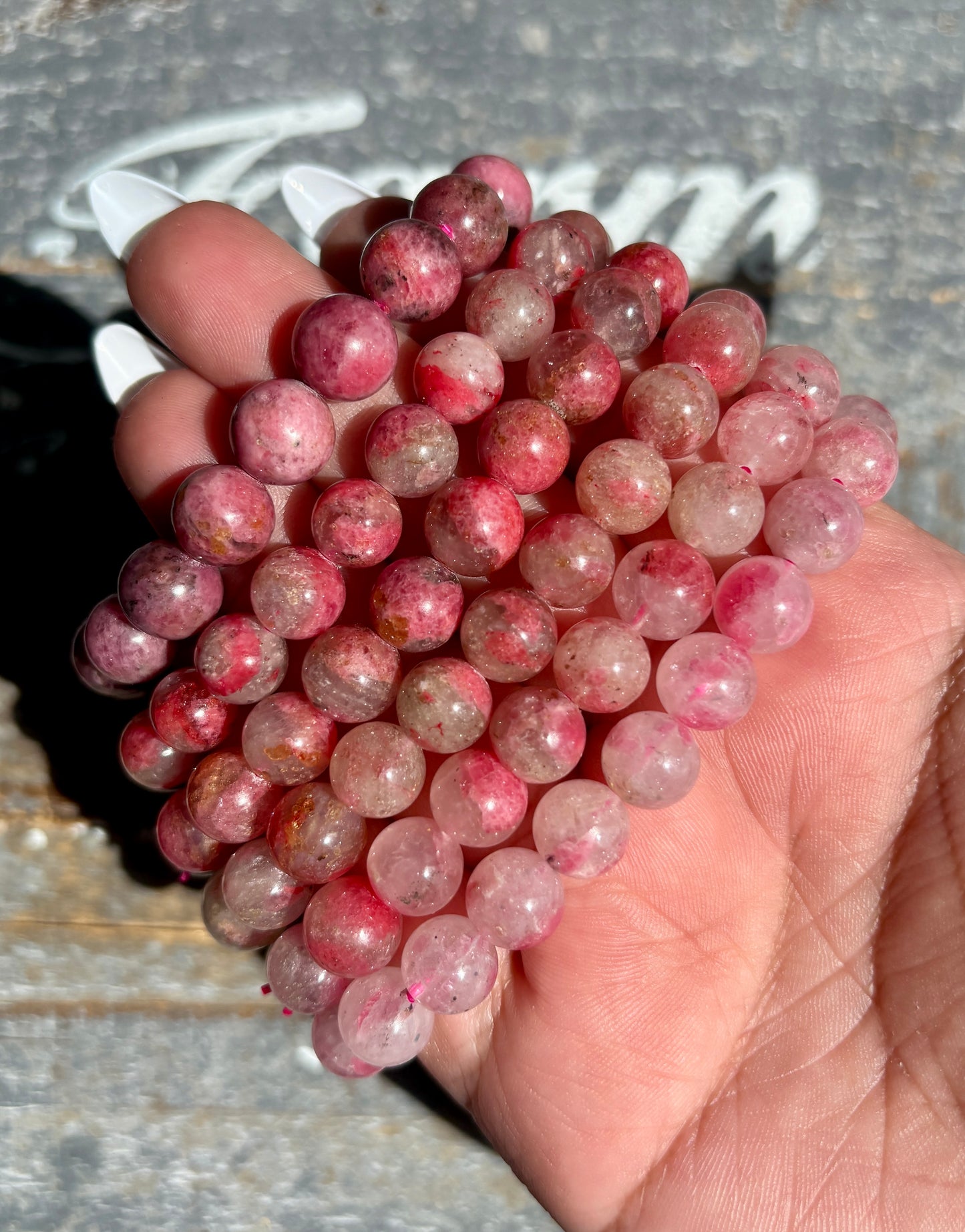 One (1) Gorgeous Gemy Rhodonite Bracelet | 8mm