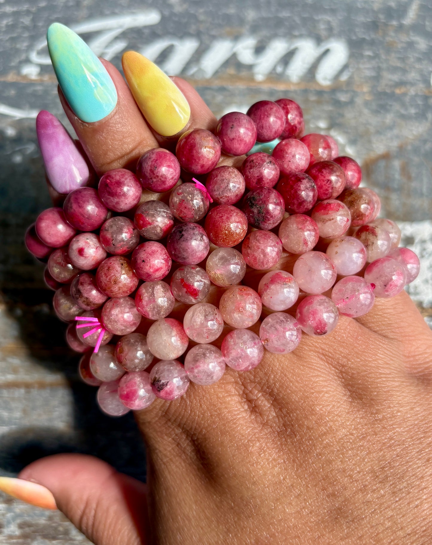 One (1) Gorgeous Gemy Rhodonite Bracelet | 8mm