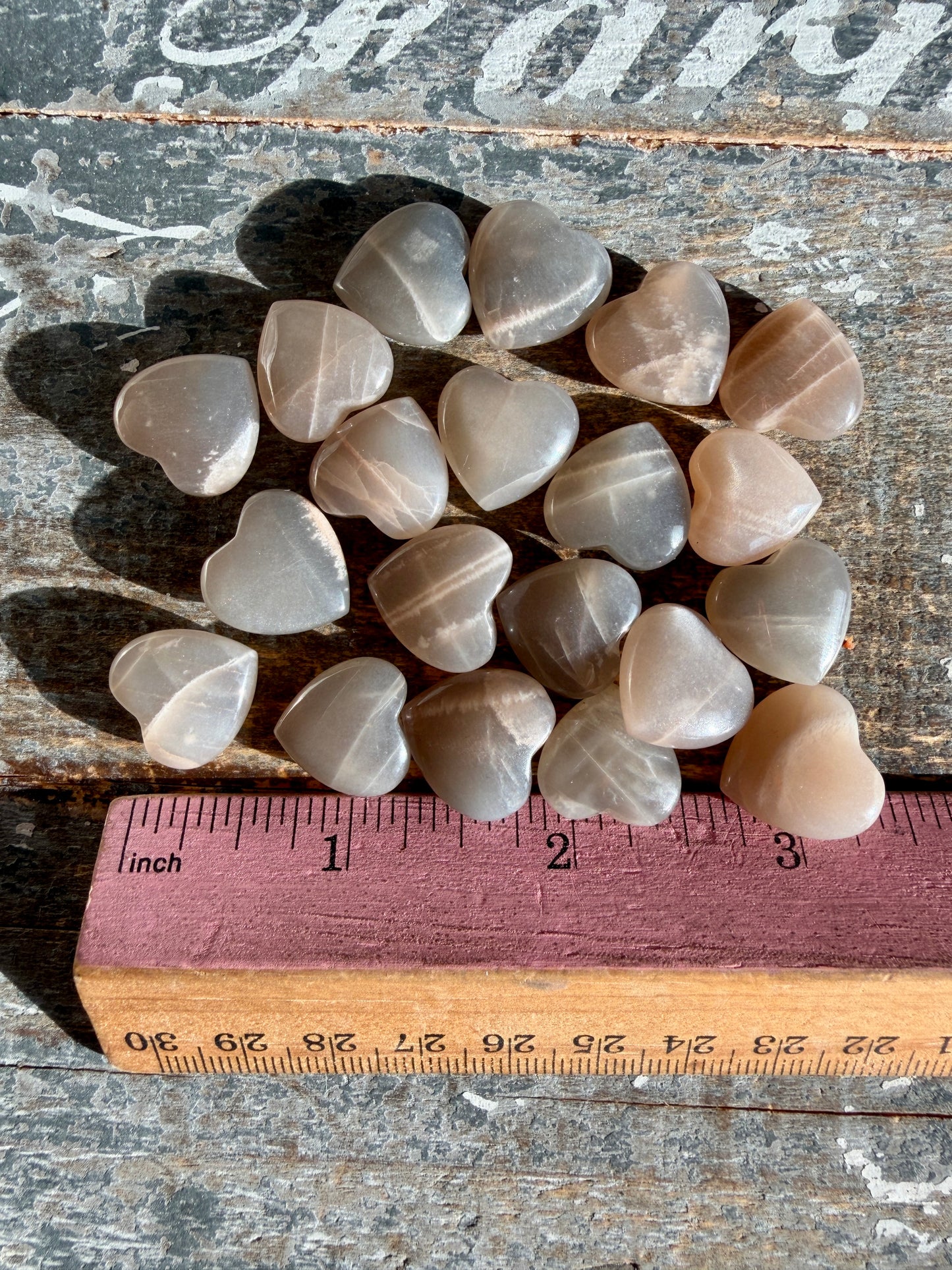 One (1) Mini Black Moonstone Heart