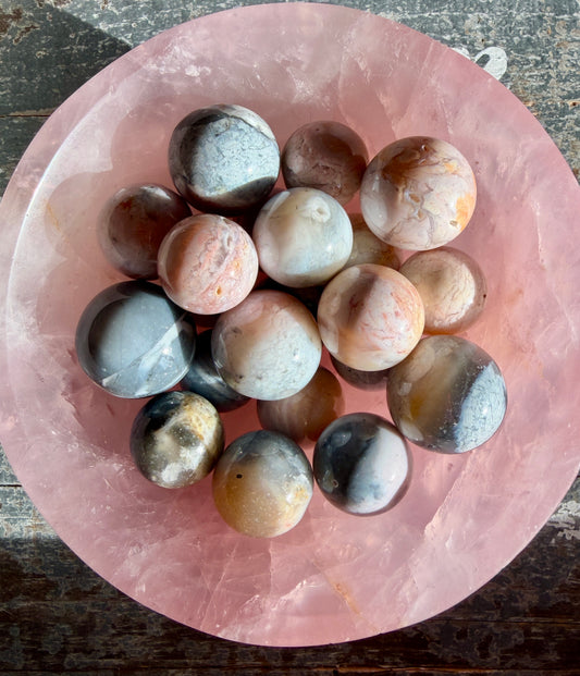 One (1) Petrified Wood Mini Sphere
