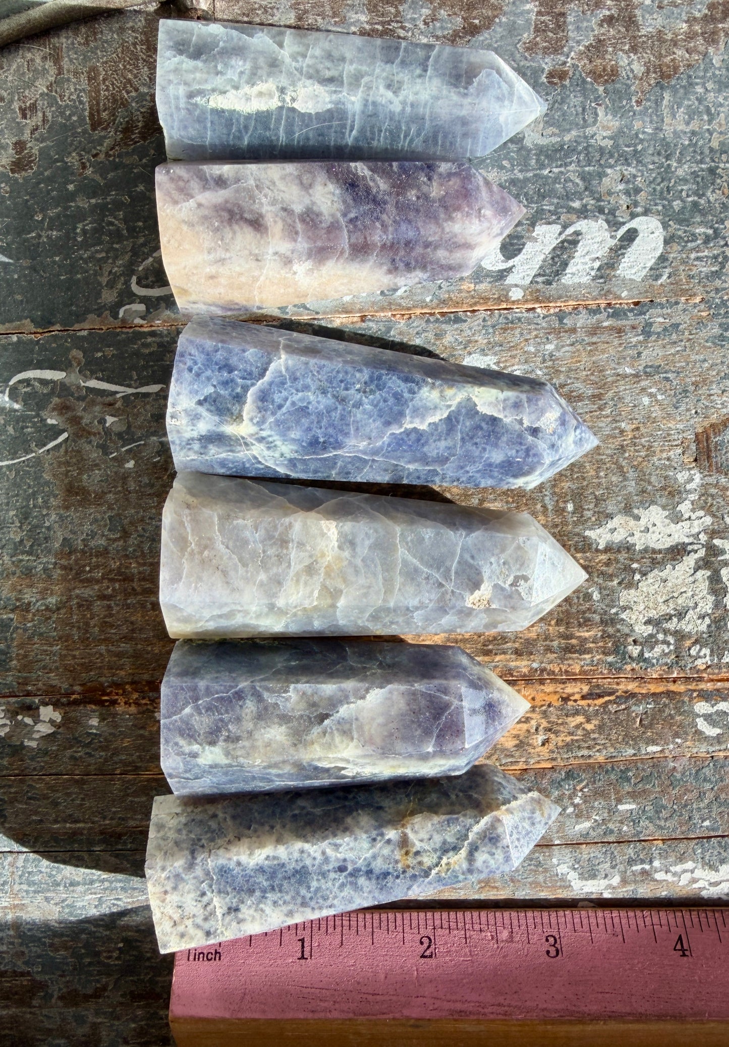 One (1) Lepidolite Iolite Tower