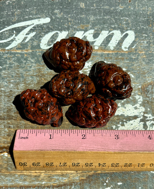 One (1) Mahogany Obsidian Pocket Money Toad | Intuitively Chosen