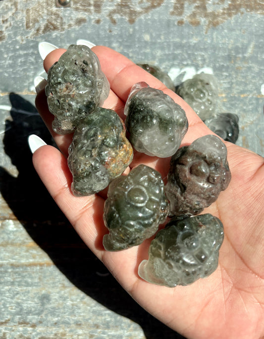 One (1) Garden Quartz Pocket Money Toad | Intuitively Chosen