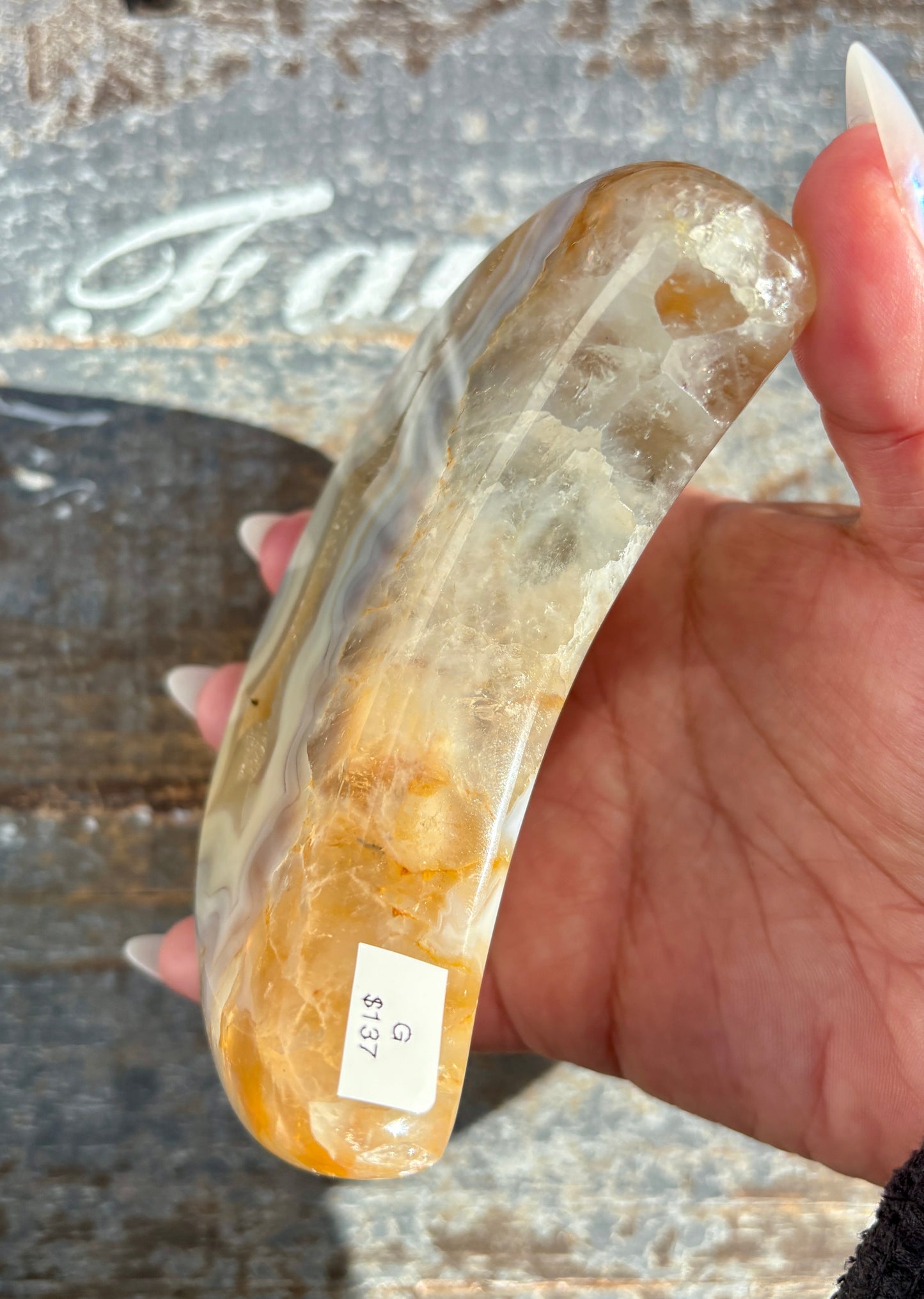 Gorgeous High Grade Agate Moon With Druzy from Brazil | Opt G