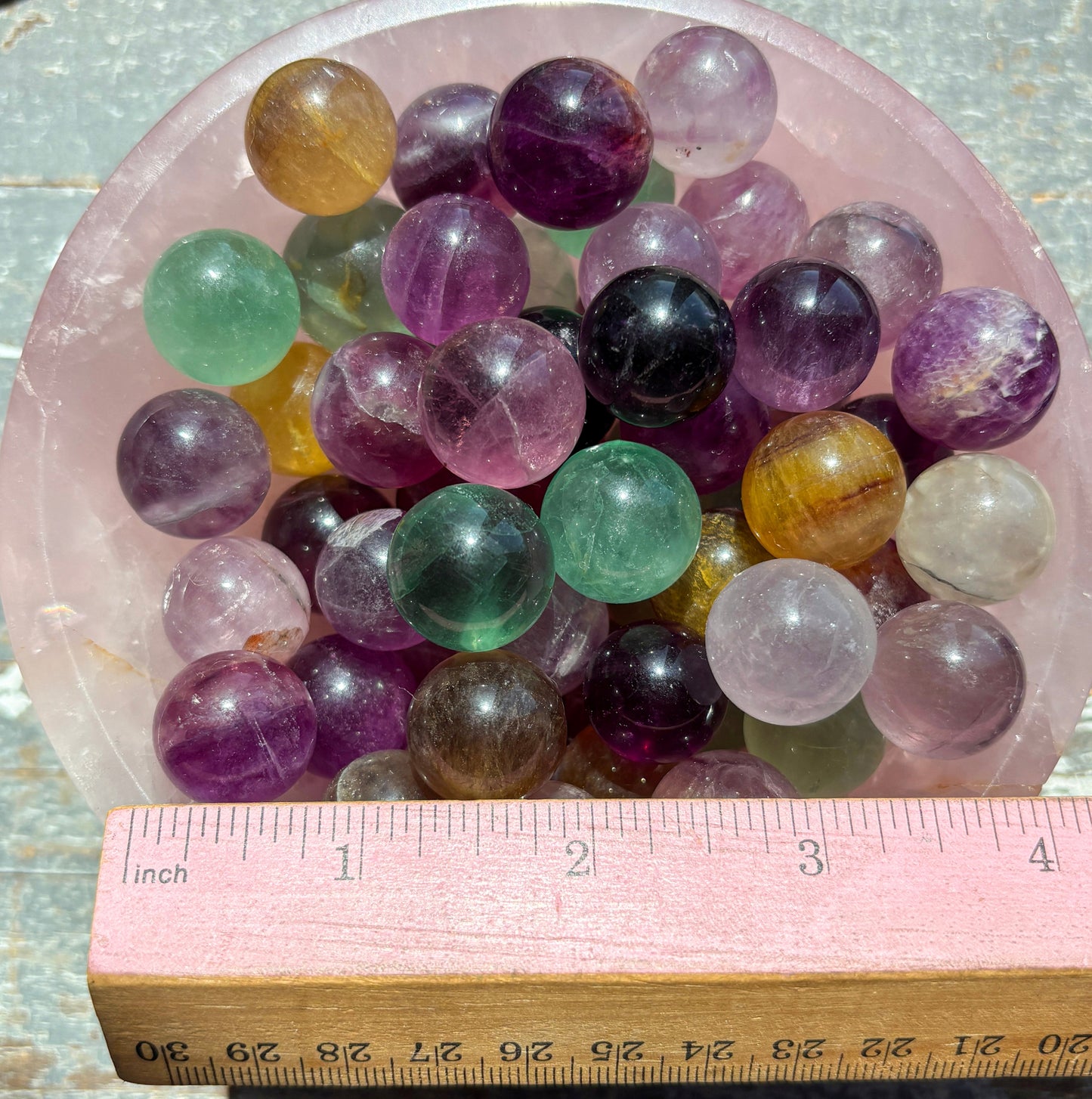 One (1) Gorgeous Mini Rainbow Fluorite Sphere | Intuitively Chosen
