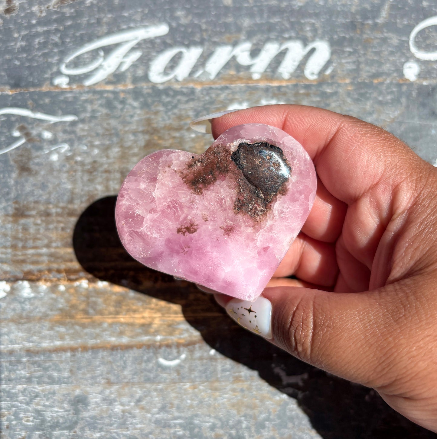 Gorgeous Pink Aragonite Heart from Pakistan | Opt F