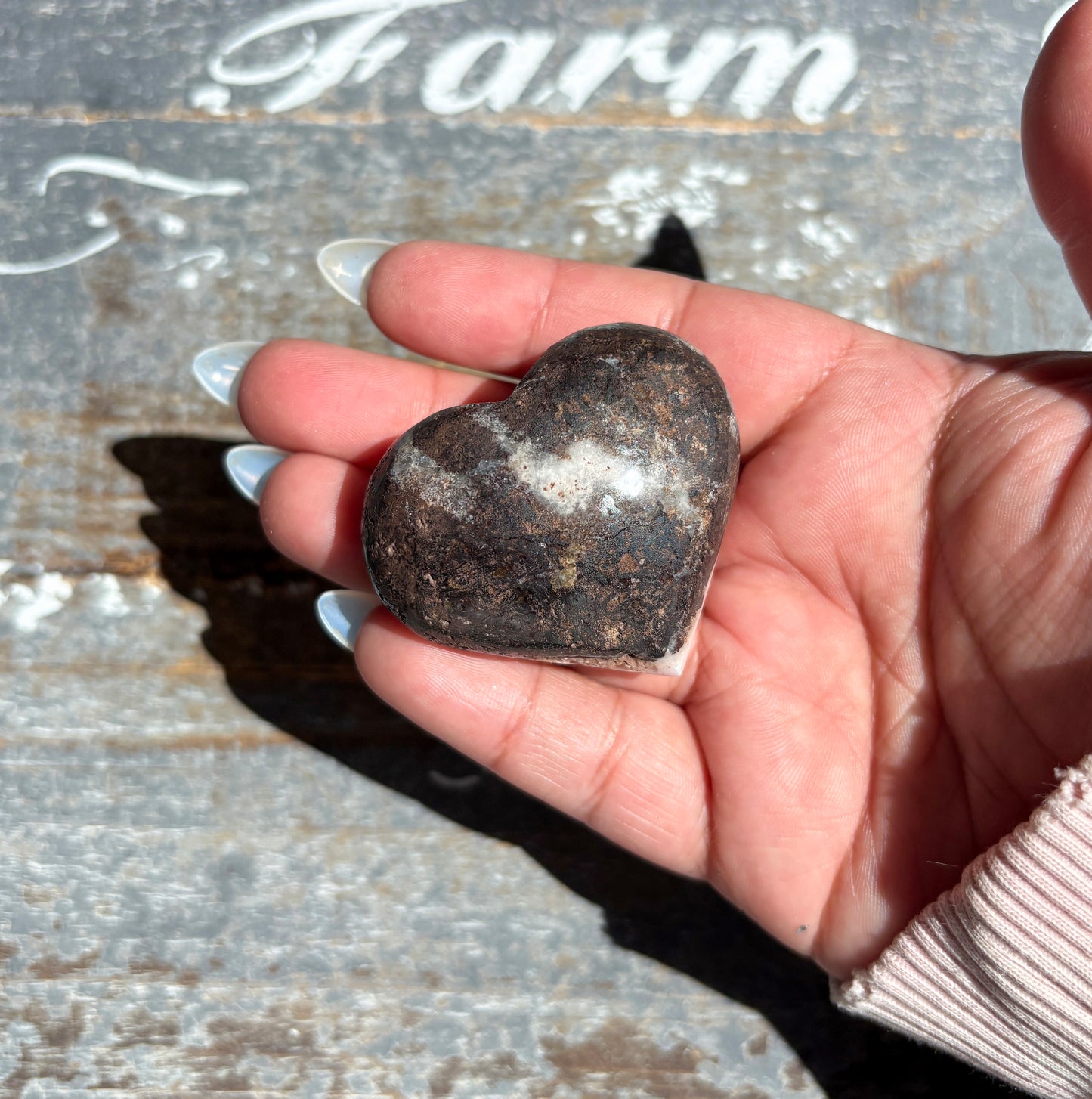 Gorgeous Pink Aragonite Heart from Pakistan | Opt D