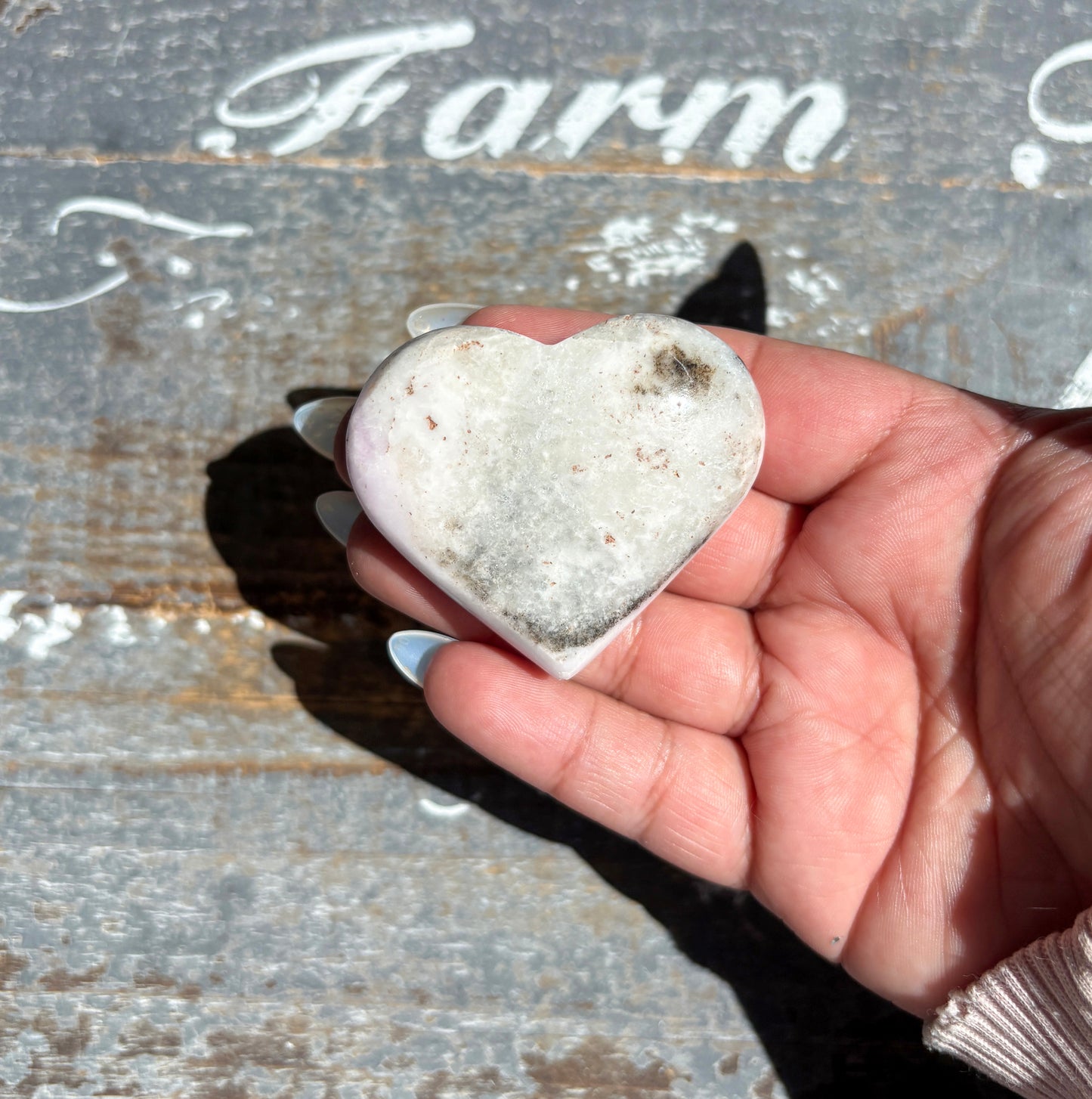 Gorgeous Pink Aragonite Heart from Pakistan | Opt C